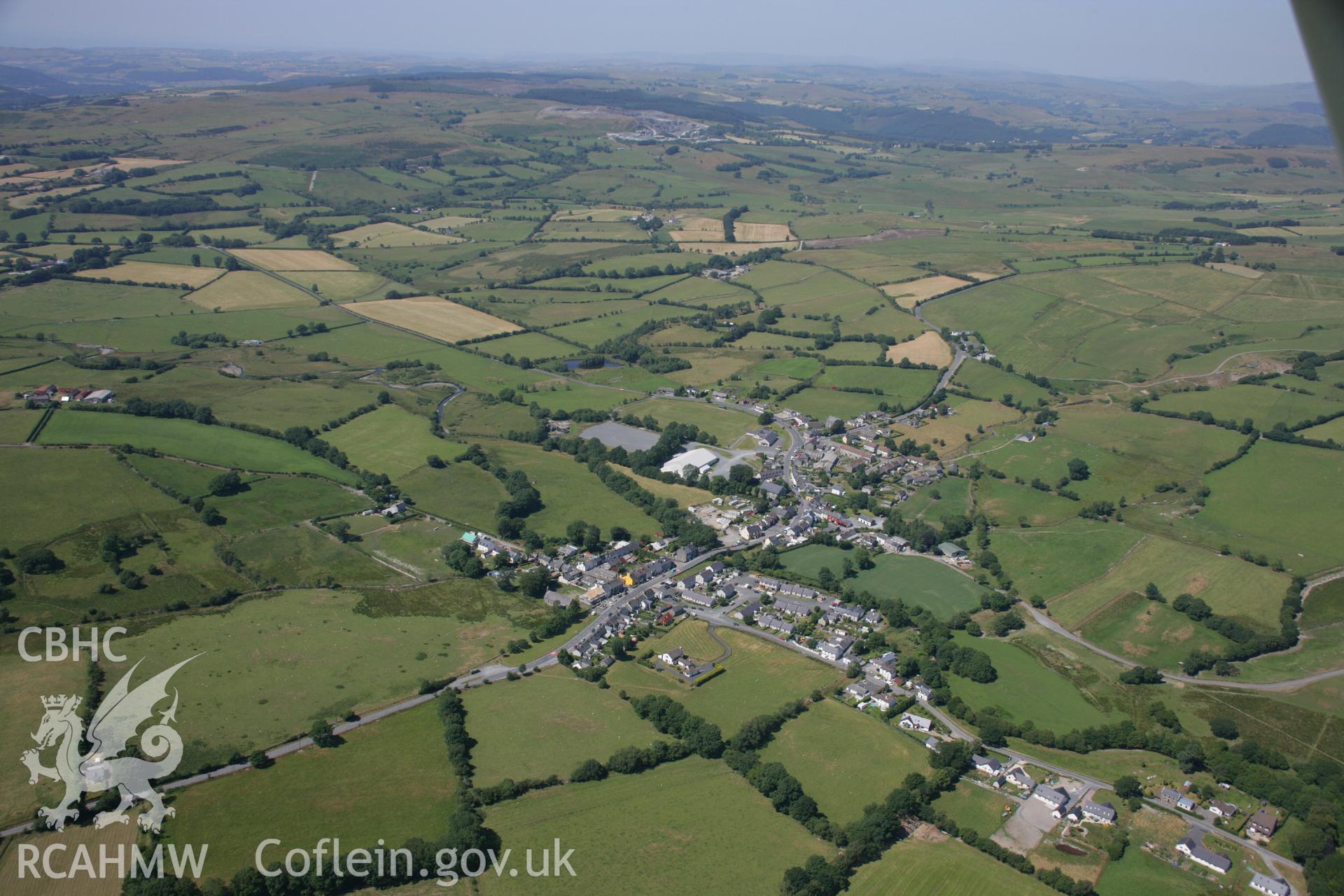 RCAHMW colour oblique aerial photograph of Pontrhydfendigaid. Taken on 17 July 2006 by Toby Driver.