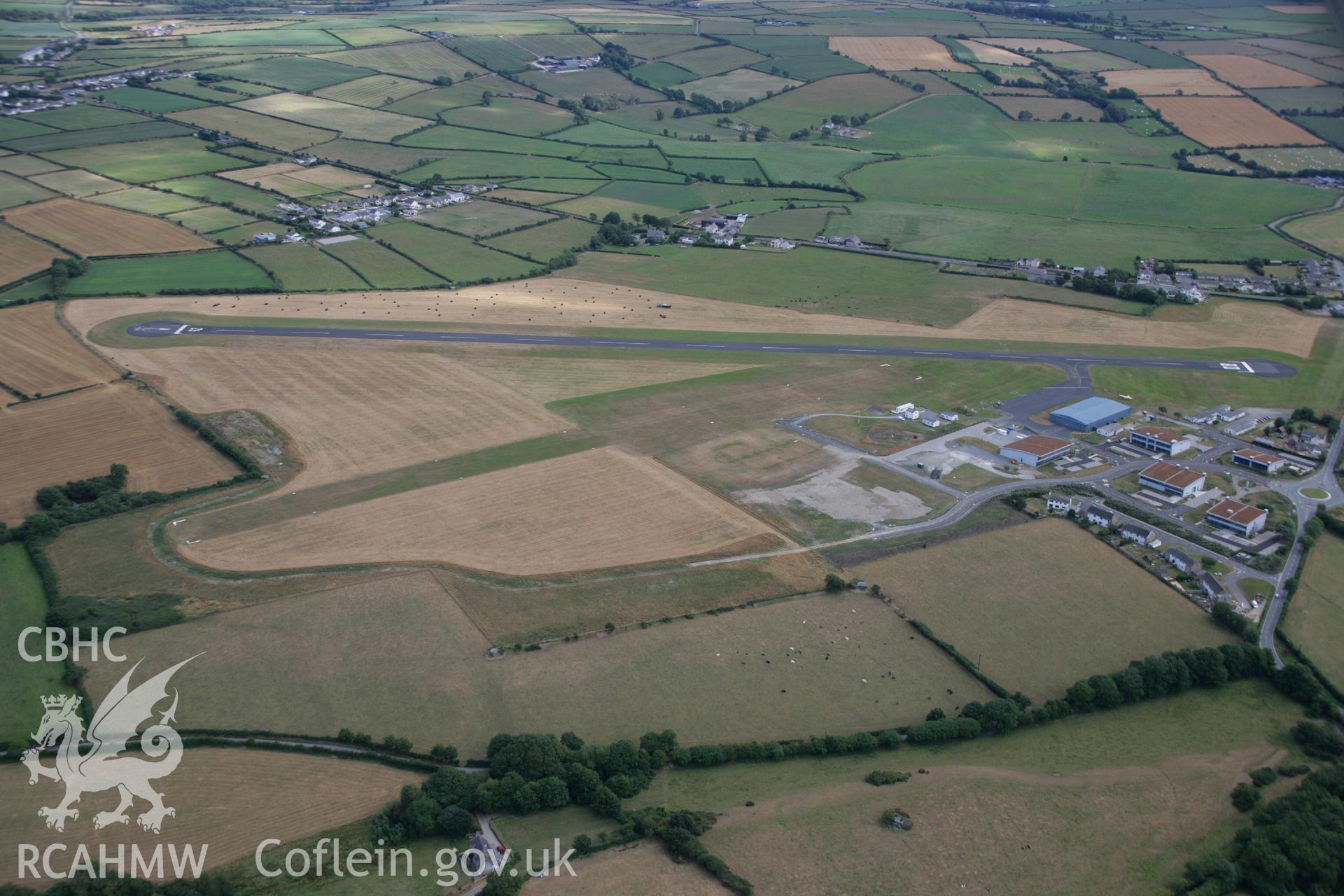 RCAHMW colour oblique aerial photograph of Aberporth Airfield, Blaenanerch. Taken on 27 July 2006 by Toby Driver.