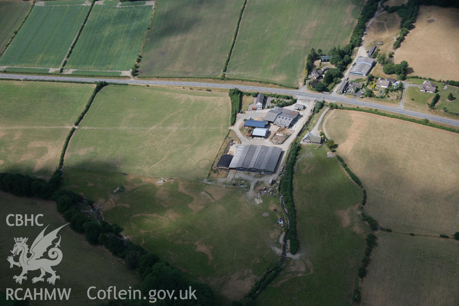 RCAHMW colour oblique aerial photograph of Haines Mill Barrow Cemetery. Taken on 27 July 2006 by Toby Driver