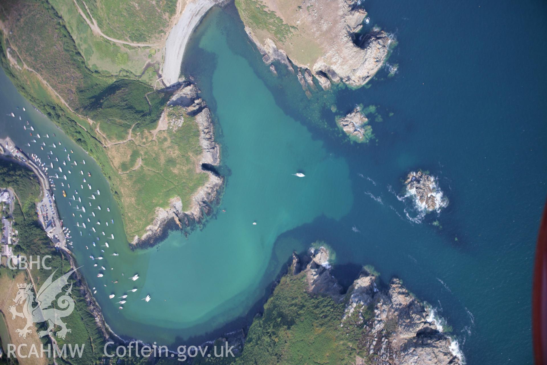 RCAHMW colour oblique aerial photograph of a promontory fort south of Solva Harbour. Taken on 24 July 2006 by Toby Driver.