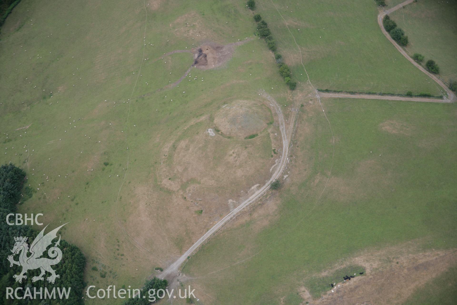 RCAHMW colour oblique aerial photograph of Tomen Bedd-Ugre. Taken on 27 July 2006 by Toby Driver.