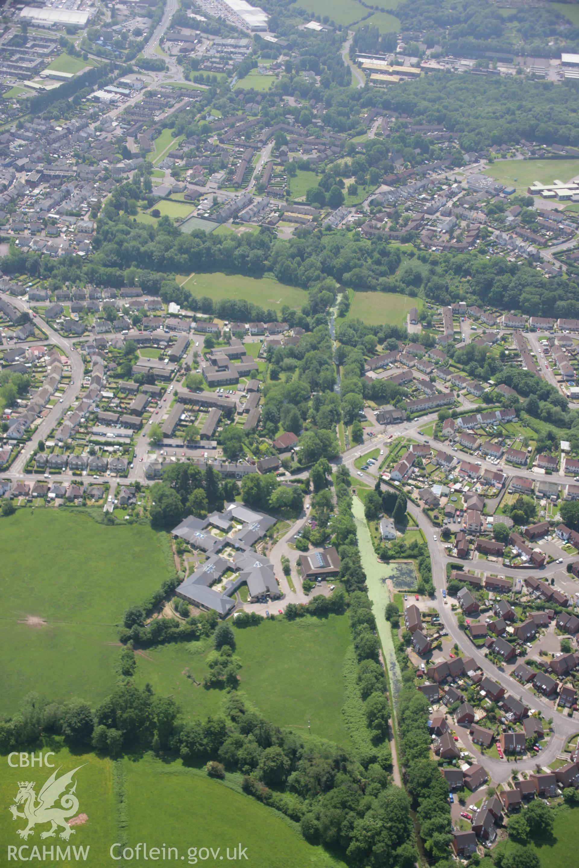 RCAHMW colour oblique aerial photograph of Five Locks, Pontnewydd, from the north. Taken on 09 June 2006 by Toby Driver.