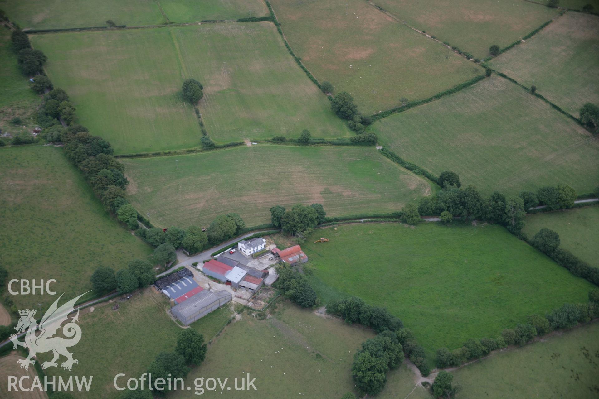 RCAHMW colour oblique aerial photograph of Sarn Helen Roman Road section at Rhyd Fudr. Taken on 27 July 2006 by Toby Driver.