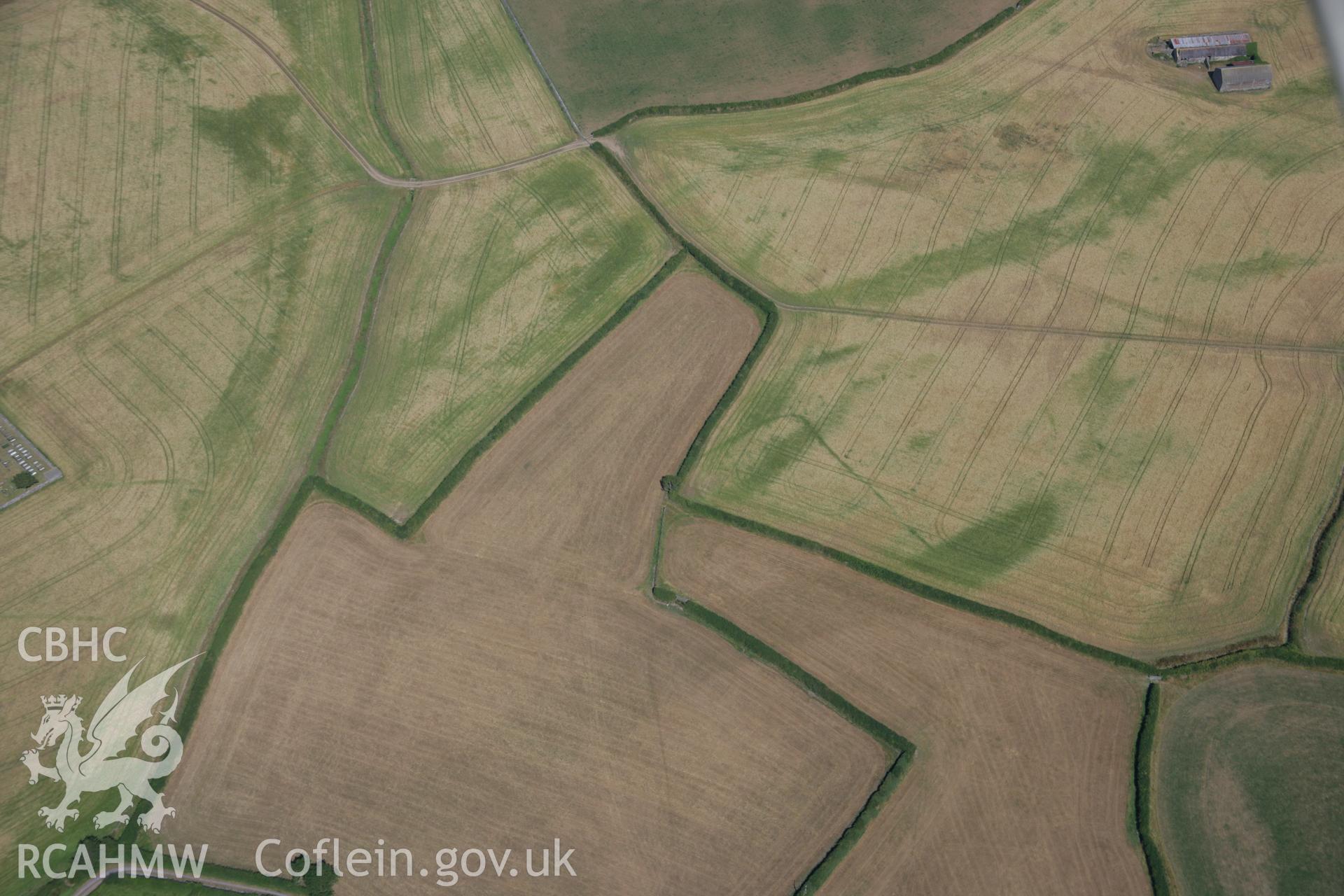 RCAHMW colour oblique aerial photograph of St. Baglan's Church Enclosure Complex. Taken on 25 July 2006 by Toby Driver.