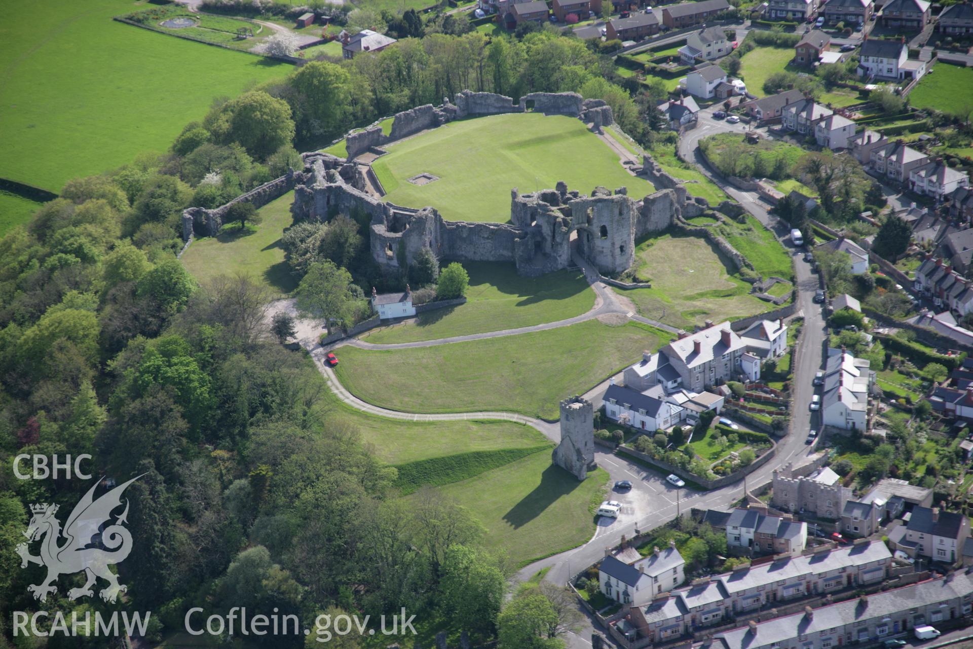 RCAHMW digital colour oblique photograph of Denbigh Upper Town from the north. Taken on 05/05/2006 by T.G. Driver.