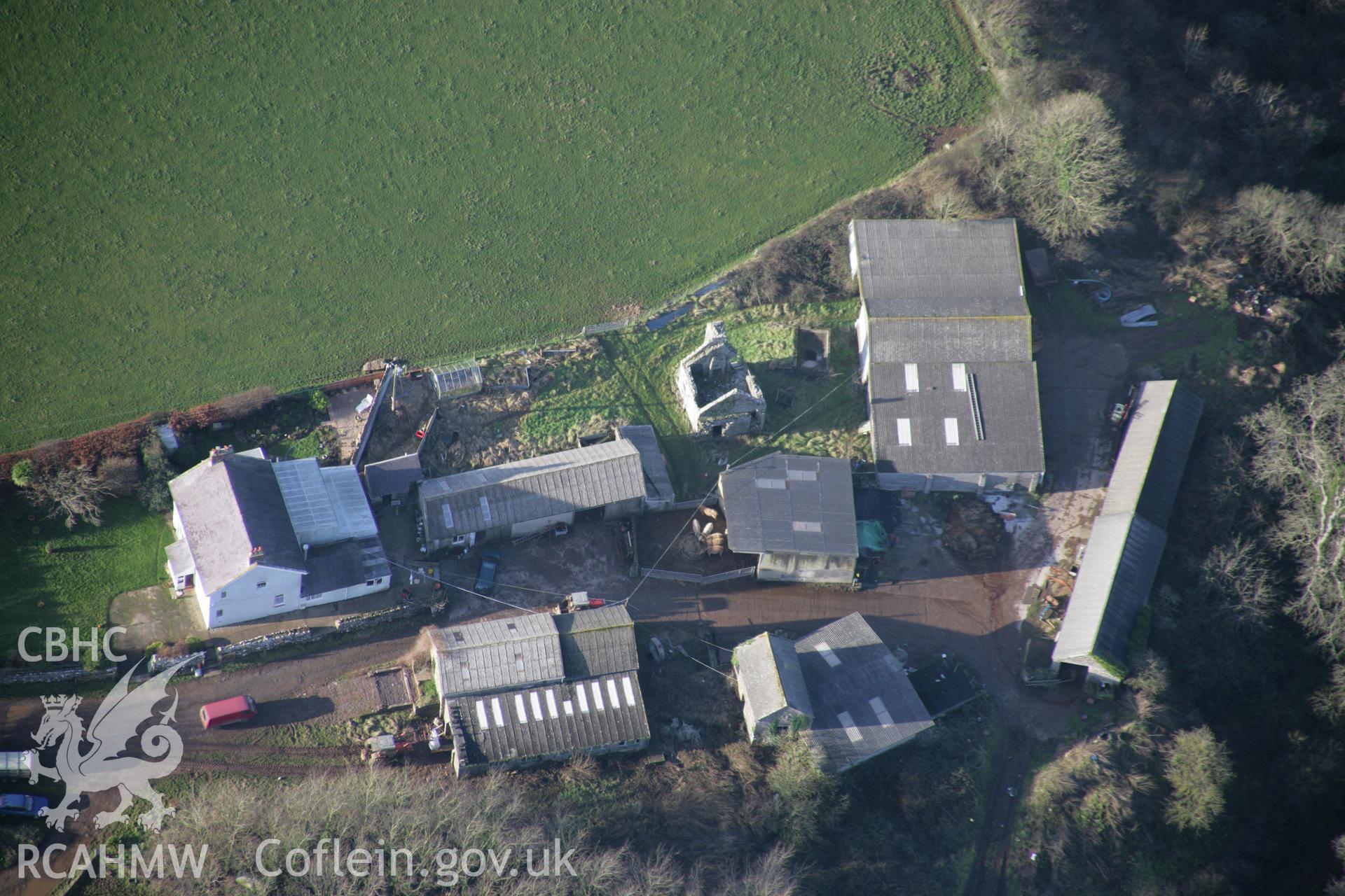 RCAHMW colour oblique aerial photograph of Carswell House, St Florence from the east. Taken on 11 January 2006 by Toby Driver.