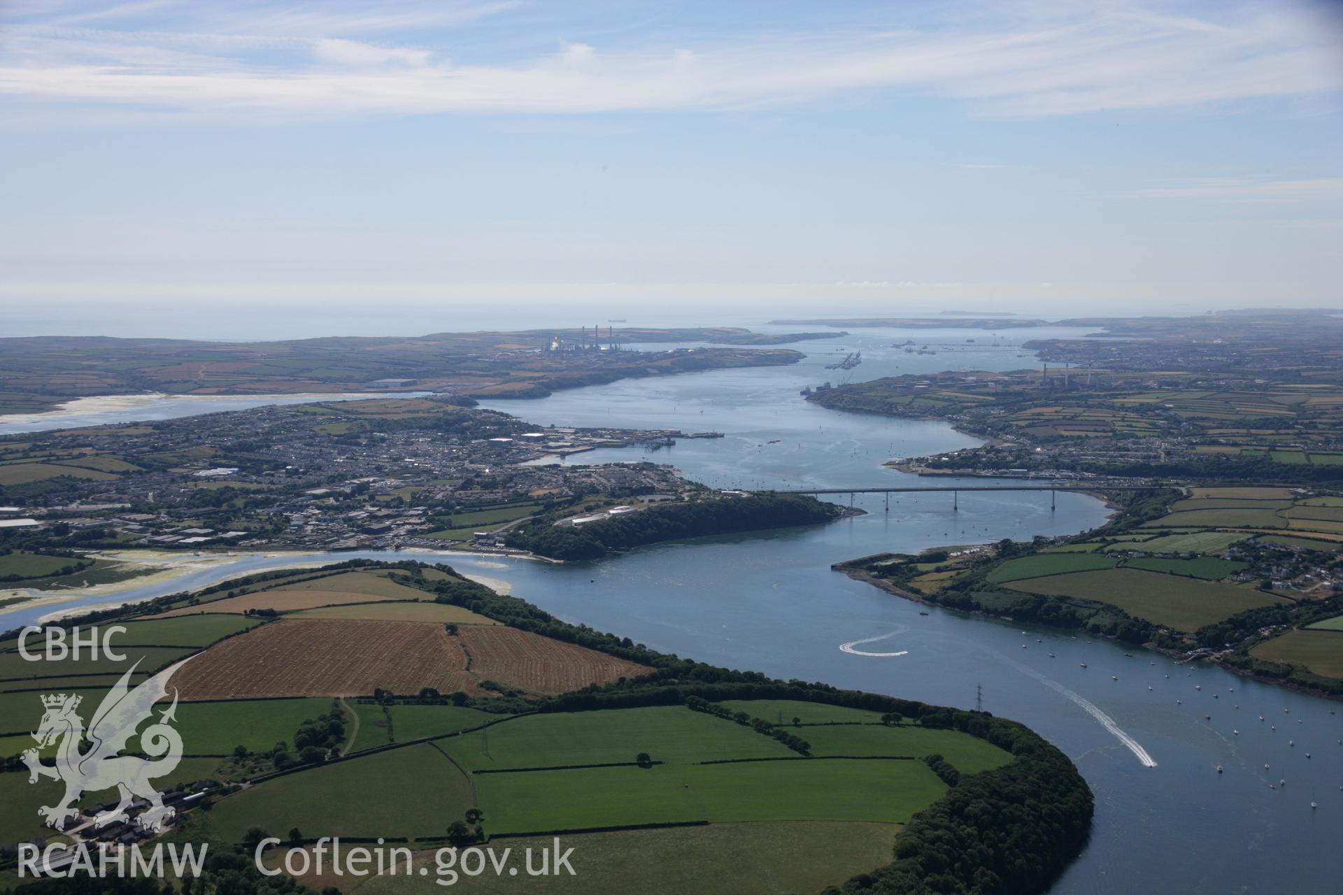 RCAHMW colour oblique aerial photograph of Cleddau Bridge from the east. Taken on 24 July 2006 by Toby Driver.