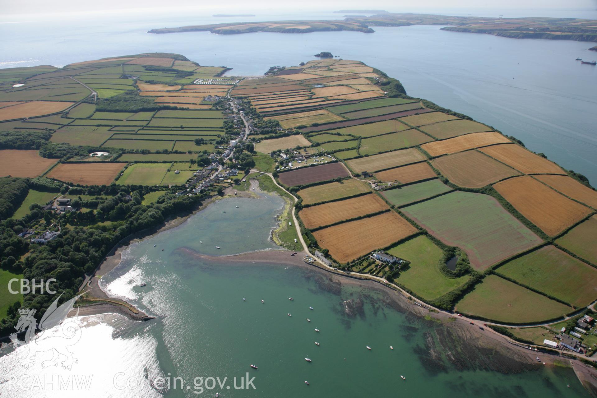 RCAHMW colour oblique aerial photograph of Angle Bay. Taken on 24 July 2006 by Toby Driver