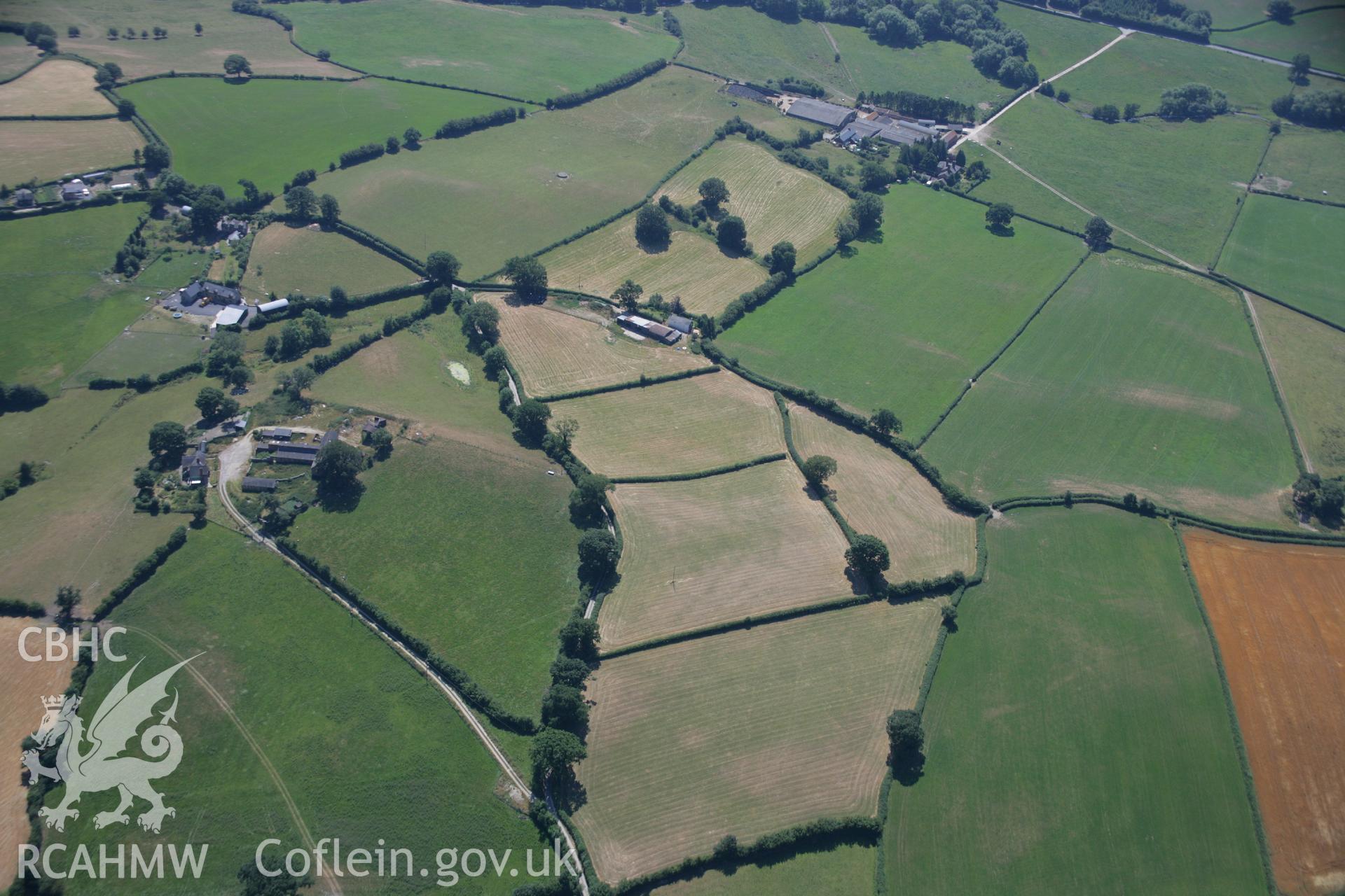 RCAHMW colour oblique aerial photograph showing part of Camp Pengelli. Taken on 17 July 2006 by Toby Driver.