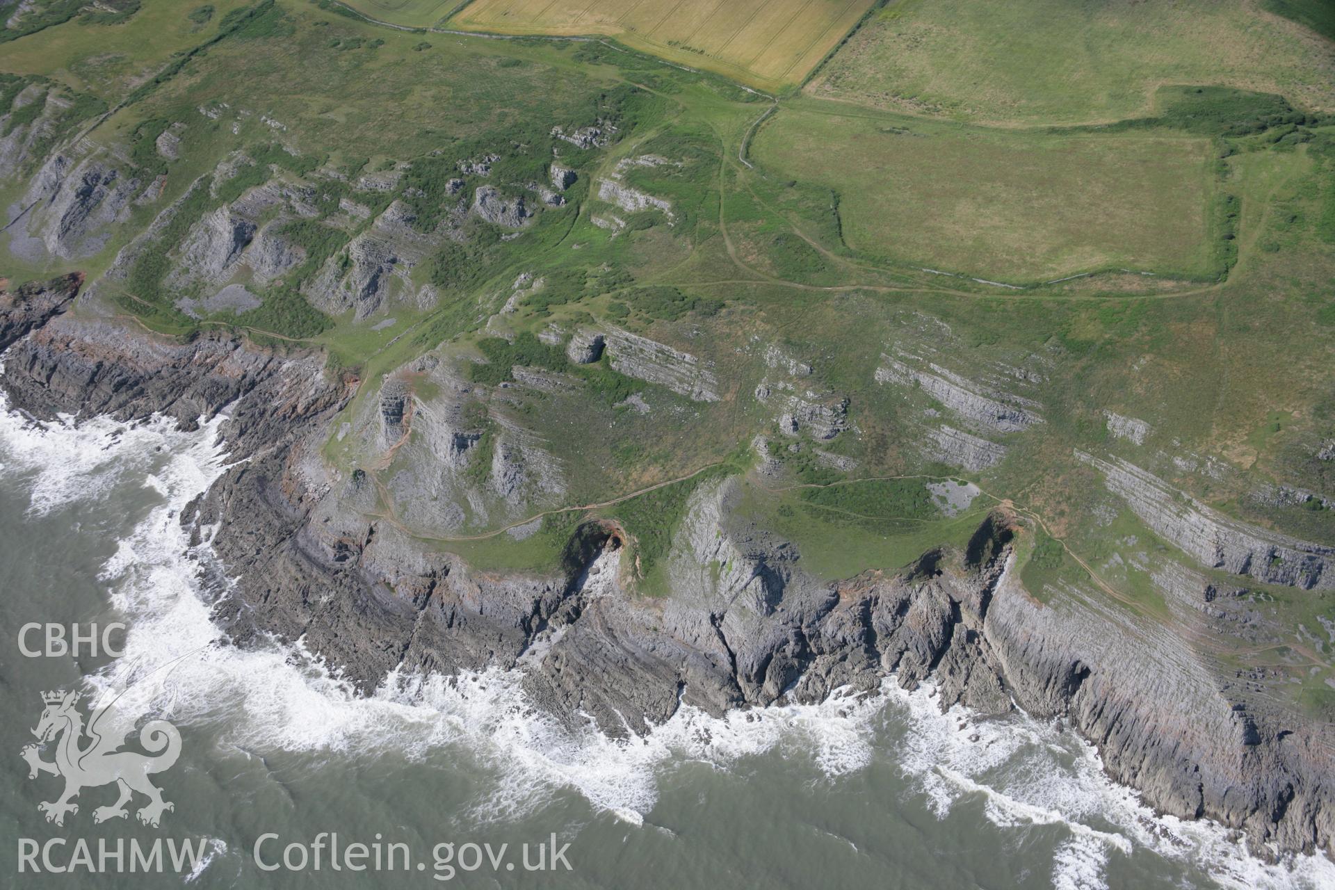 RCAHMW colour oblique aerial photograph of Longhole Cave. Taken on 11 July 2006 by Toby Driver.