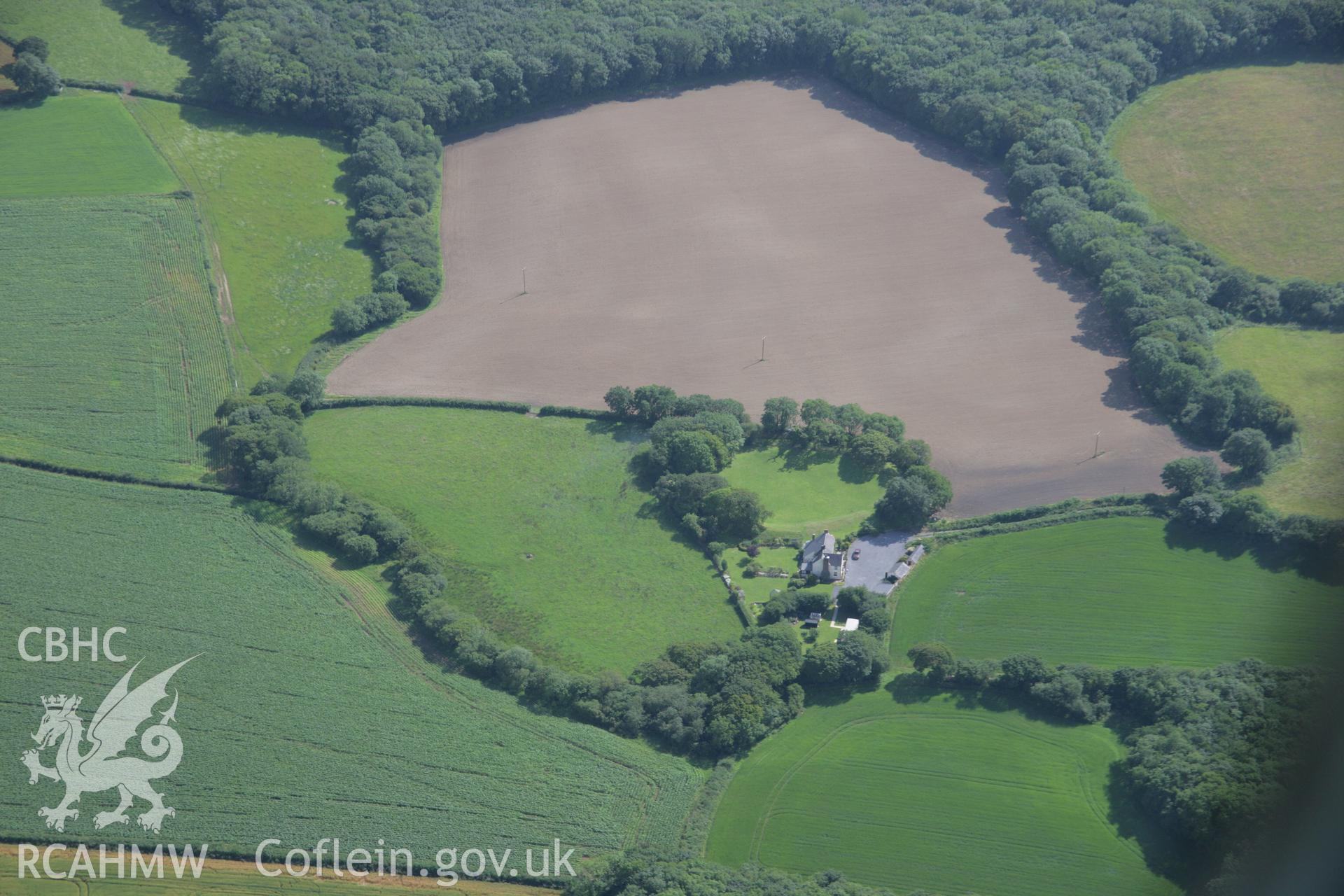 RCAHMW colour oblique aerial photograph of Park Rath Enclosure. Taken on 11 July 2006 by Toby Driver.