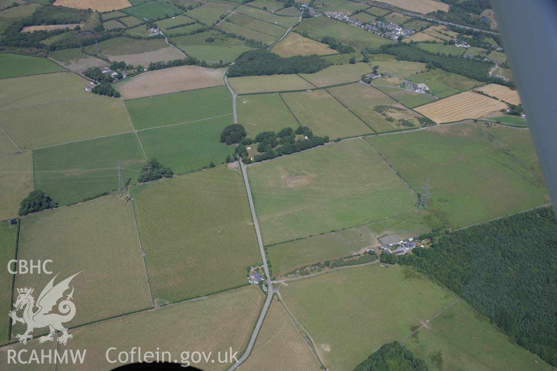 RCAHMW colour oblique aerial photograph of segments of Roman Road at Waen Wen. Taken on 18 July 2006 by Toby Driver