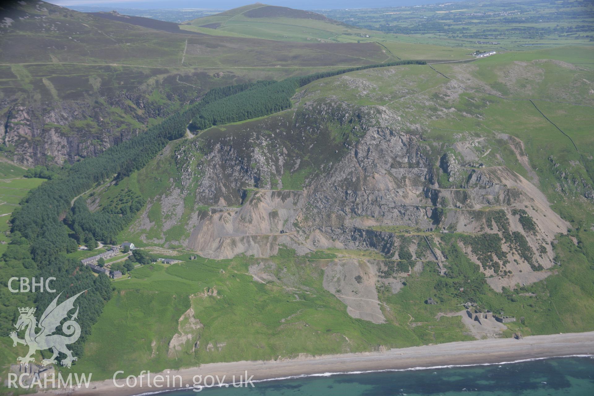 RCAHMW colour oblique aerial photograph of Porth-y-Nant (Nant Gwrtheryn), viewed from the west. Taken on 14 June 2006 by Toby Driver