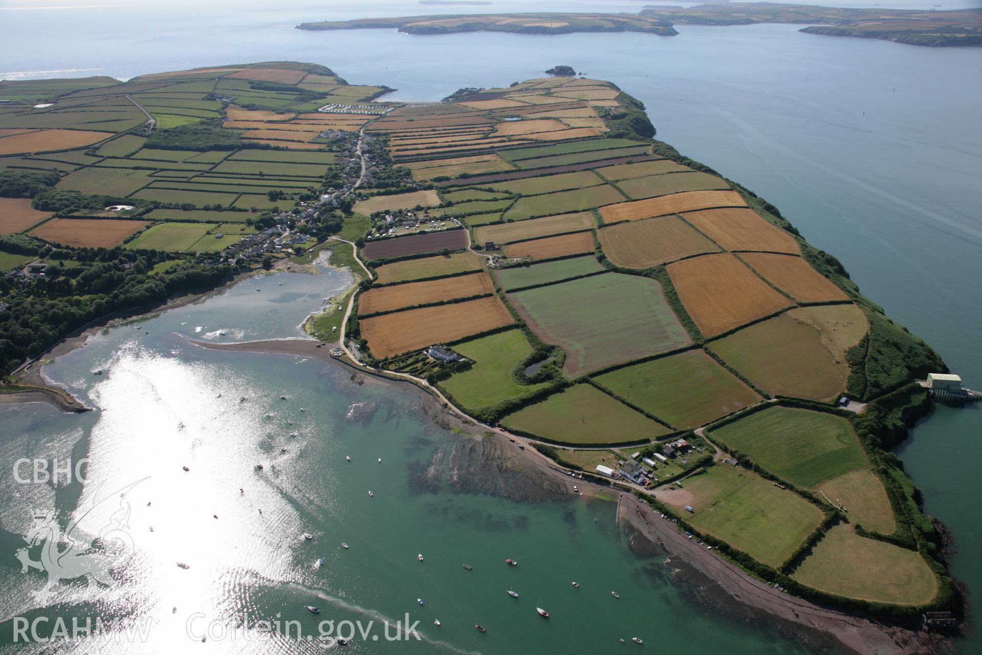 RCAHMW colour oblique aerial photograph of Angle Bay. Taken on 24 July 2006 by Toby Driver