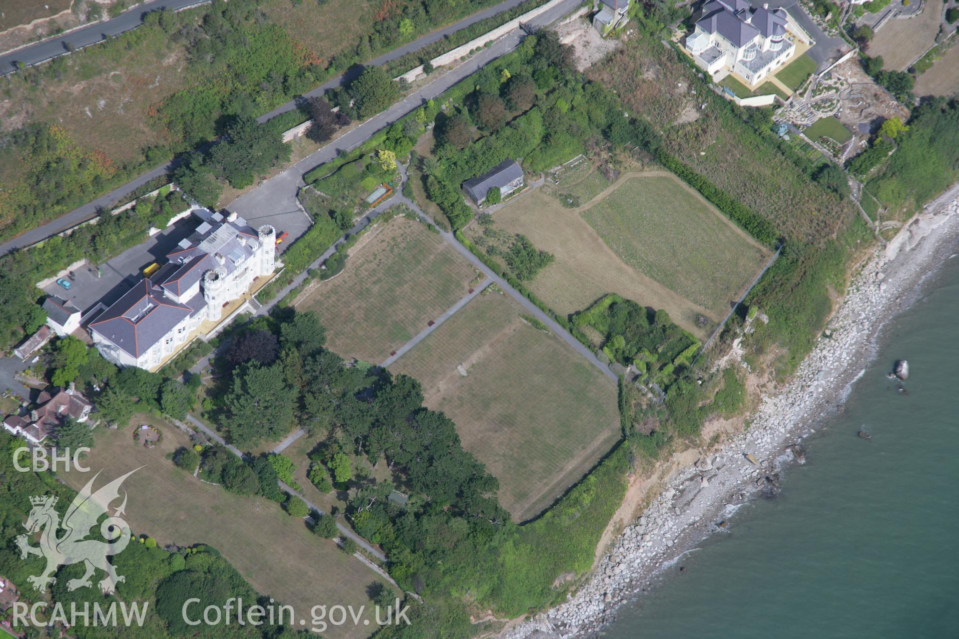 RCAHMW colour oblique aerial photograph of Gogarth Abbey. Taken on 14 August 2006 by Toby Driver.