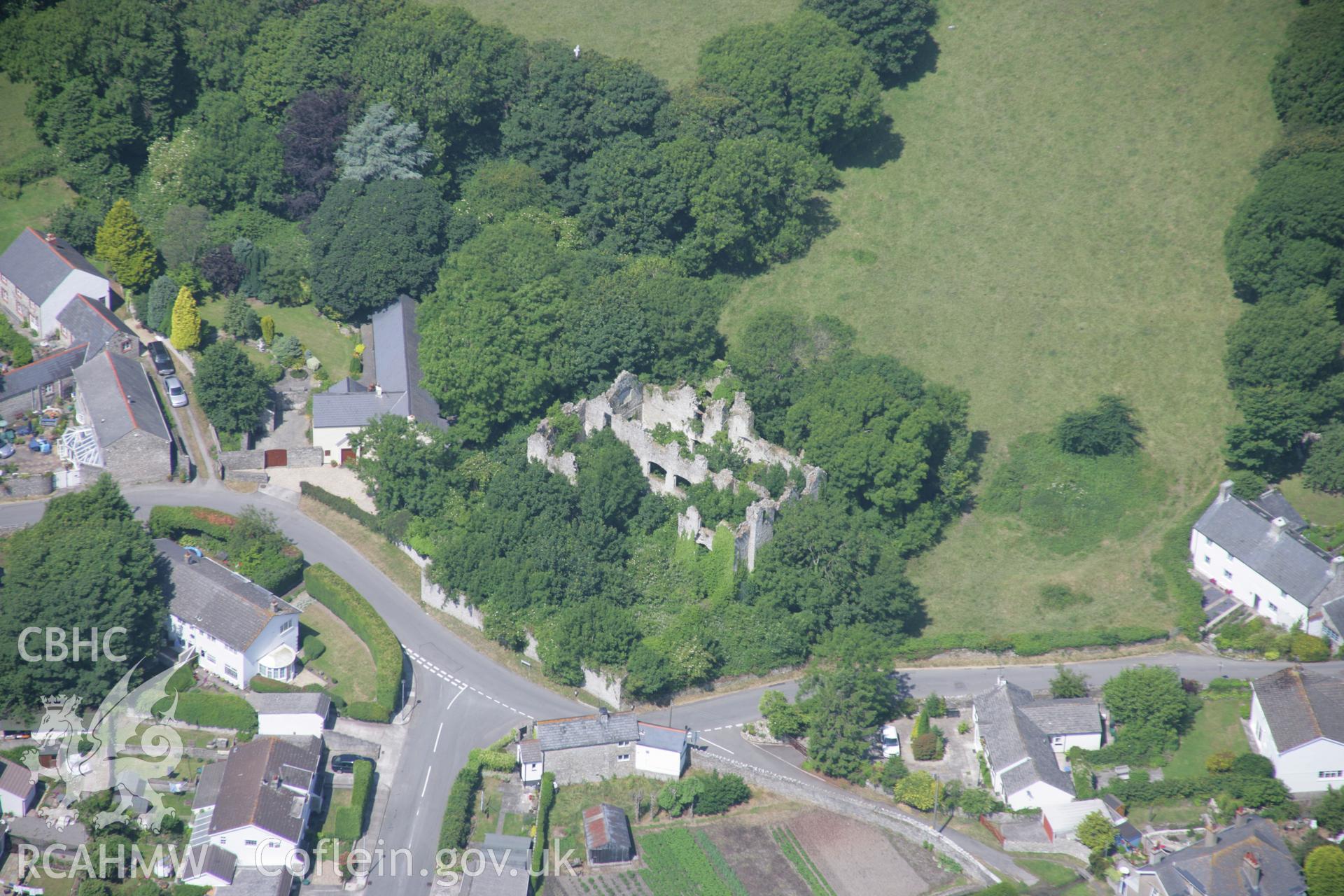 RCAHMW colour oblique photograph of Llantwit Major Castle. Taken by Toby Driver on 29/06/2006.