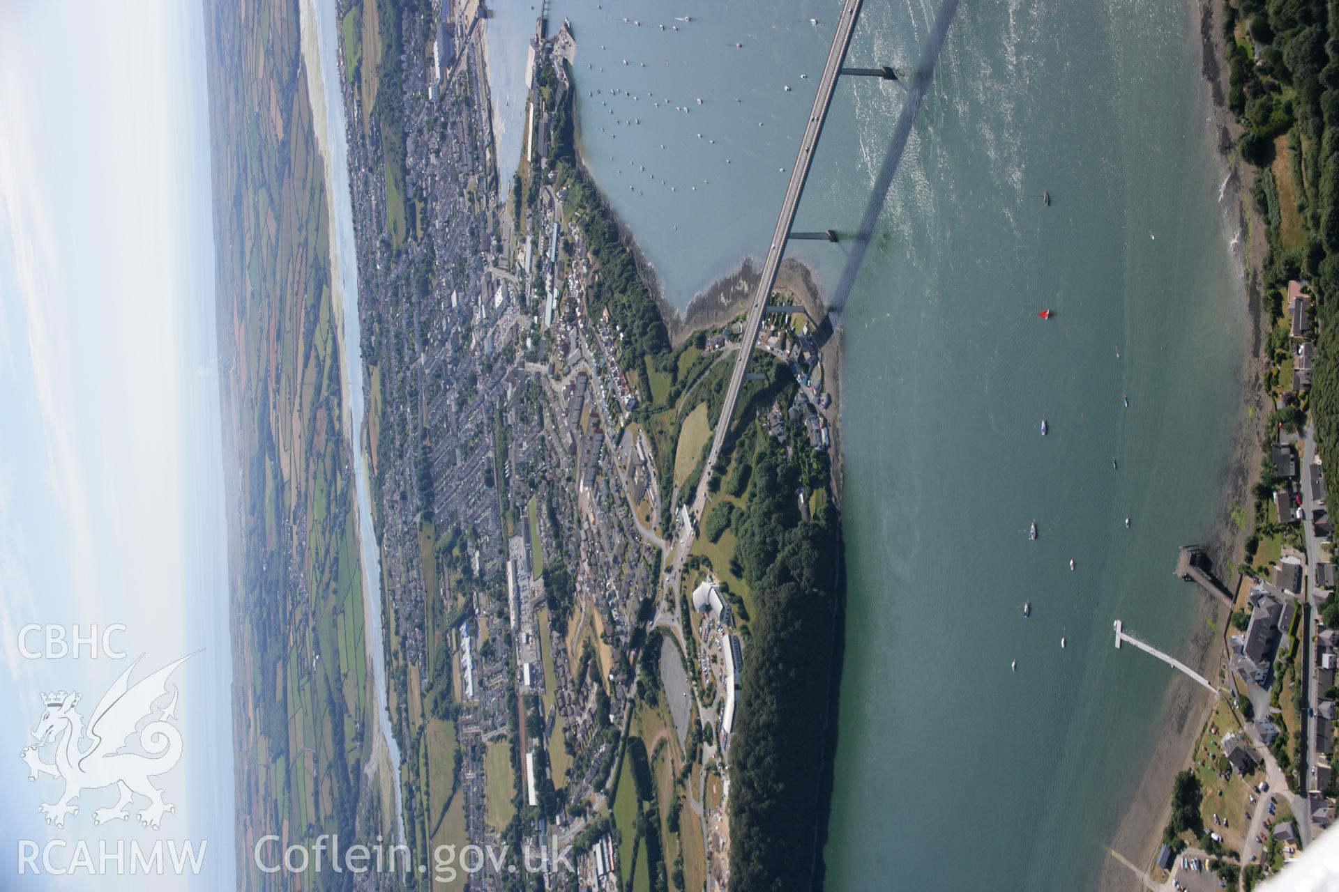 RCAHMW colour oblique aerial photograph of Cleddau Bridge from the east. Taken on 24 July 2006 by Toby Driver.