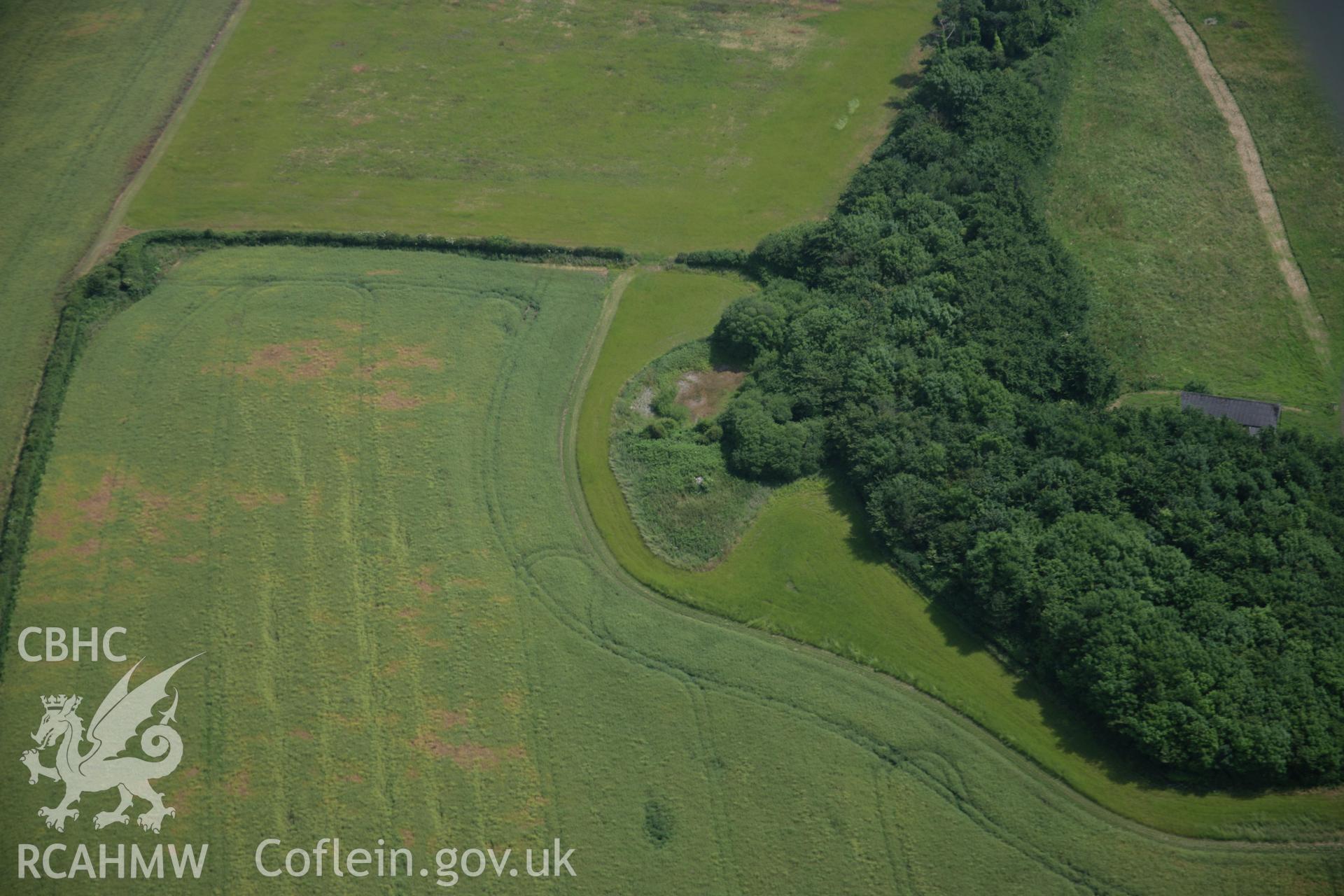 RCAHMW colour oblique photograph of Tythegston long barrow. Taken by Toby Driver on 29/06/2006.