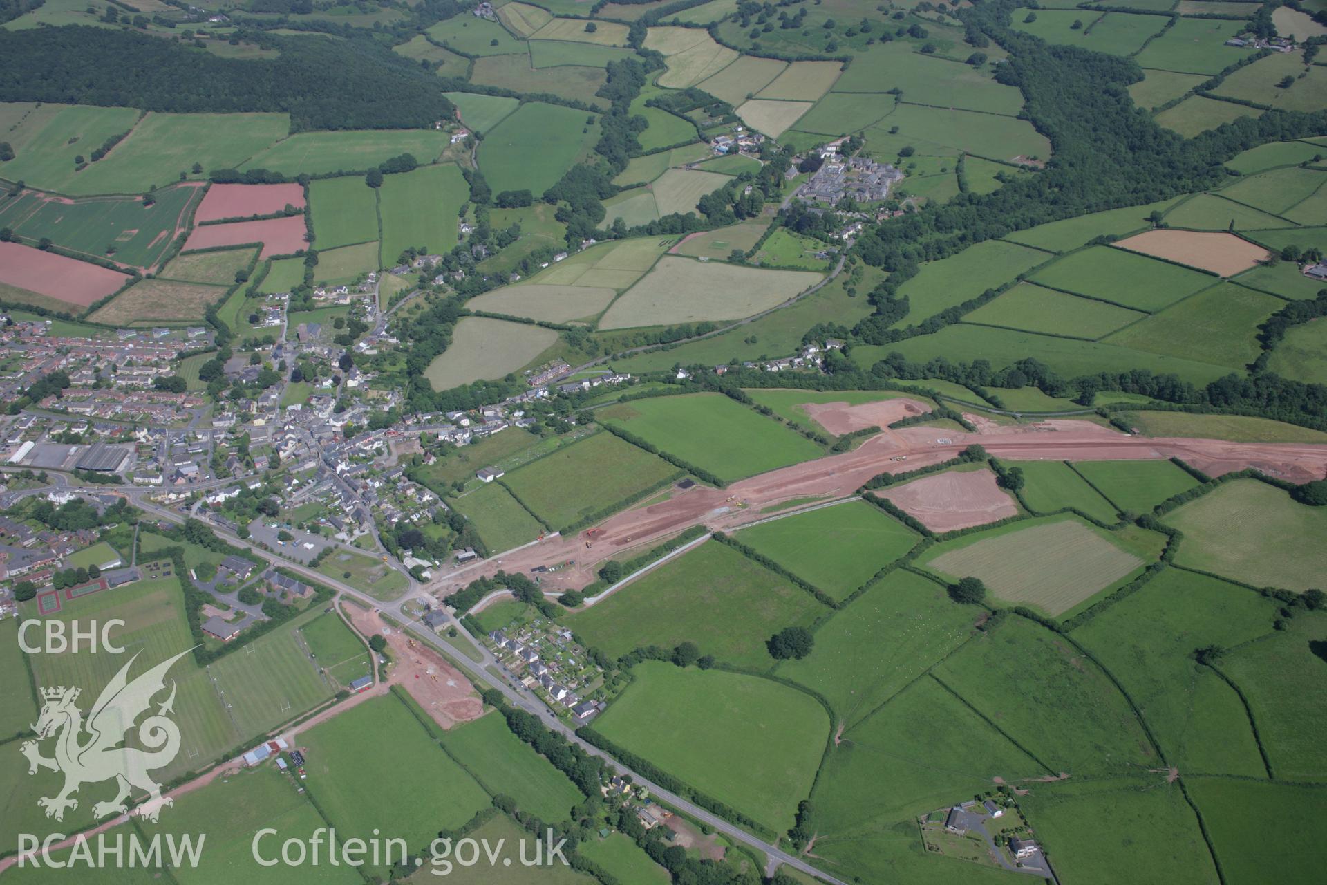 RCAHMW colour oblique aerial photograph of Talgarth showing the by-pass. Taken on 13 July 2006 by Toby Driver.