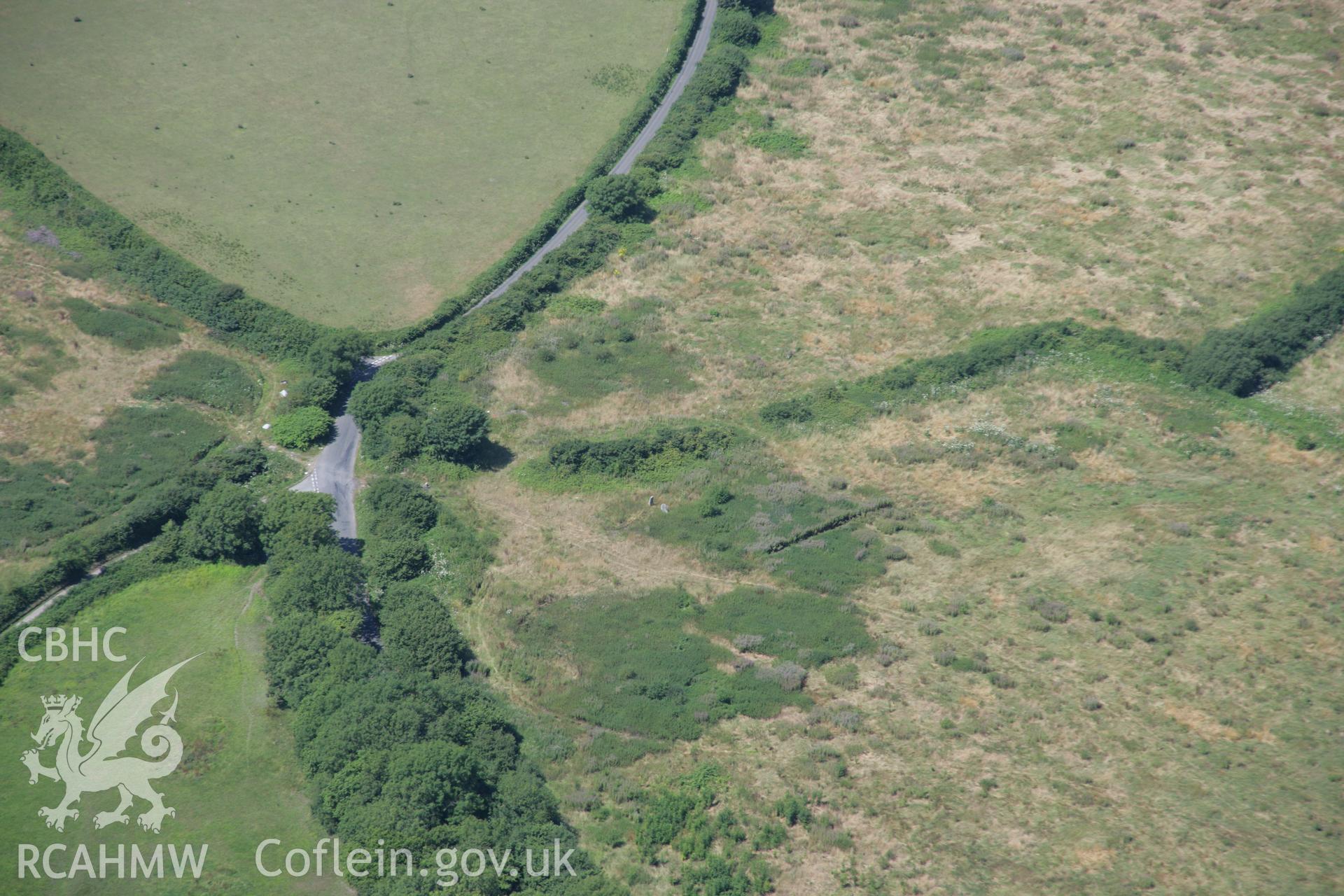 RCAHMW colour oblique aerial photograph of the possible site of St Cewydd's Church. Taken on 24 July 2006 by Toby Driver.