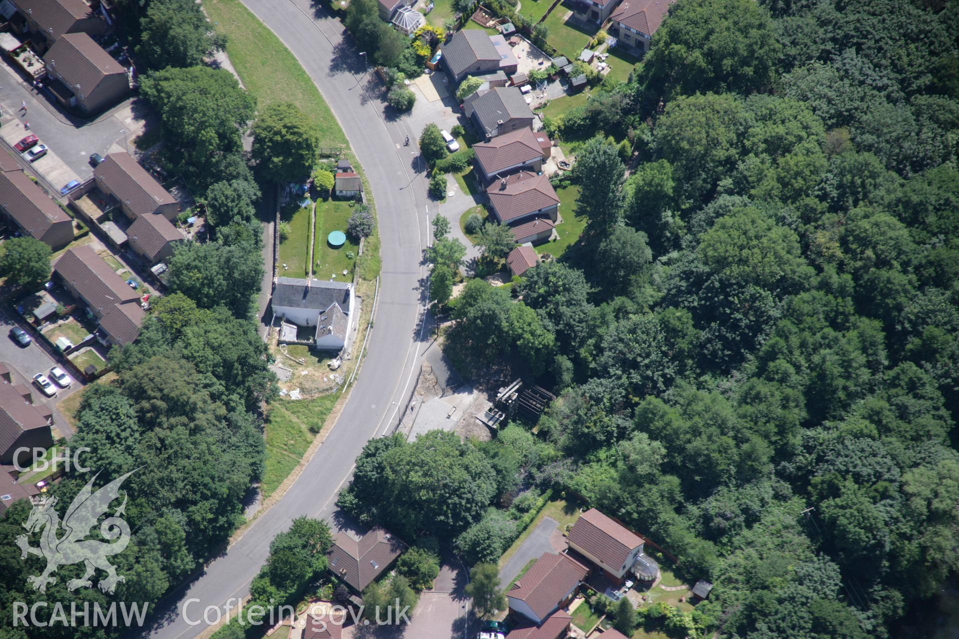 RCAHMW colour oblique aerial photograph of Melingriffith Water Pump, Melingriffith. Taken on 24 July 2006 by Toby Driver.