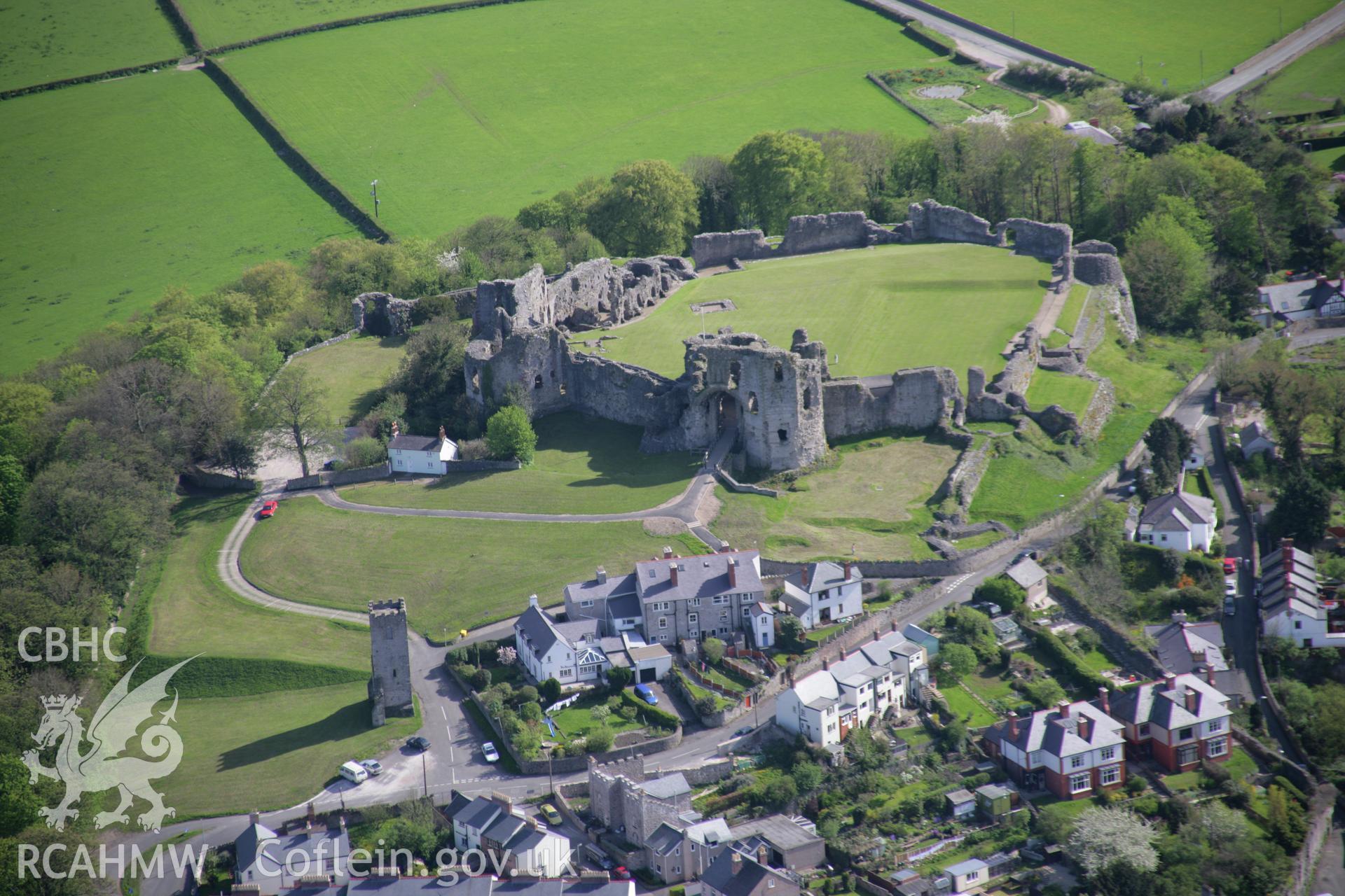 RCAHMW digital colour oblique photograph of Denbigh Upper Town from the north. Taken on 05/05/2006 by T.G. Driver.