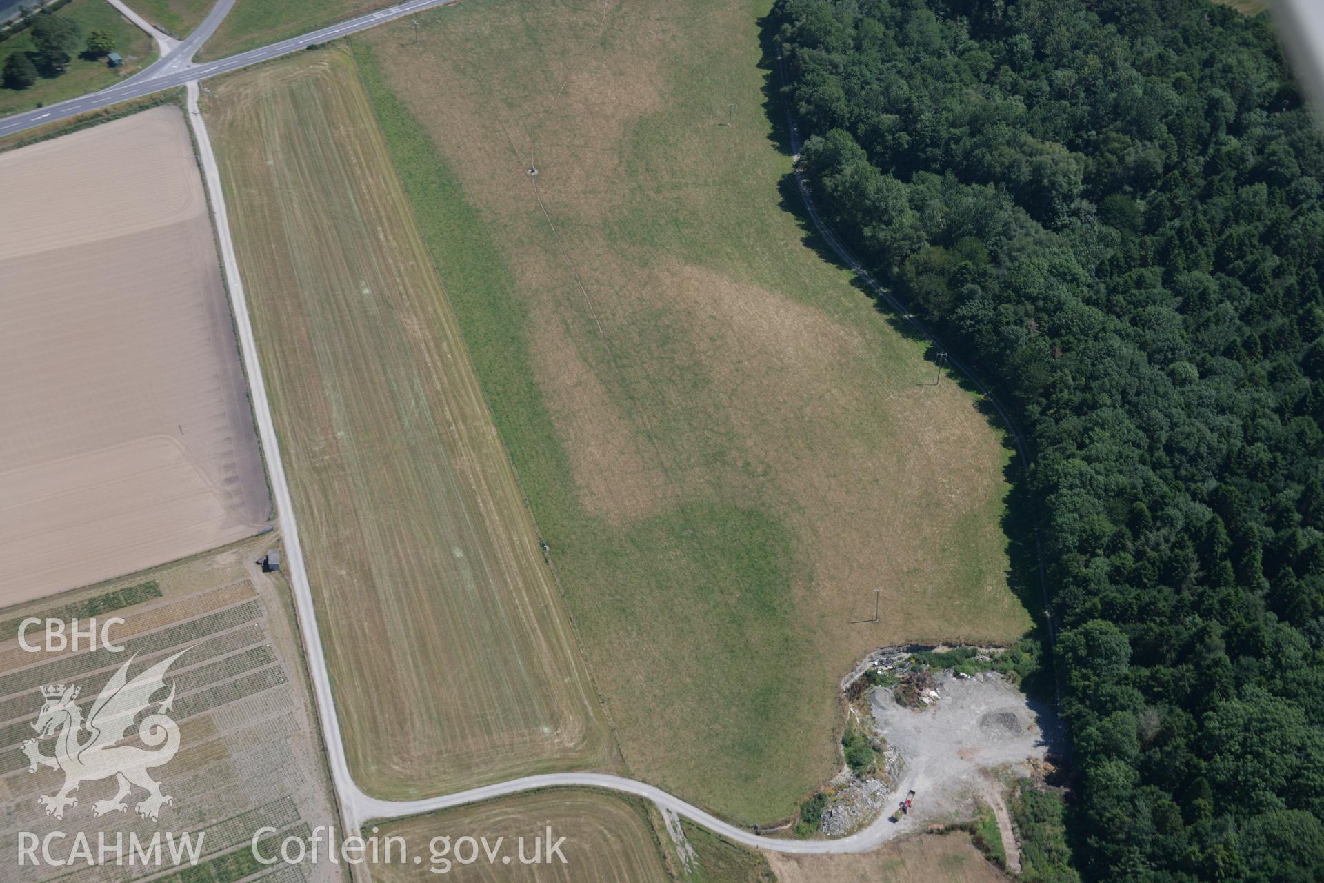 RCAHMW colour oblique aerial photograph of Gogerddan Barrow. Taken on 17 July 2006 by Toby Driver