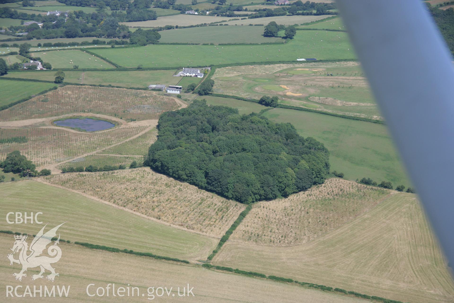 RCAHMW colour oblique aerial photograph of Bonvilston Gaer. Taken on 24 July 2006 by Toby Driver.