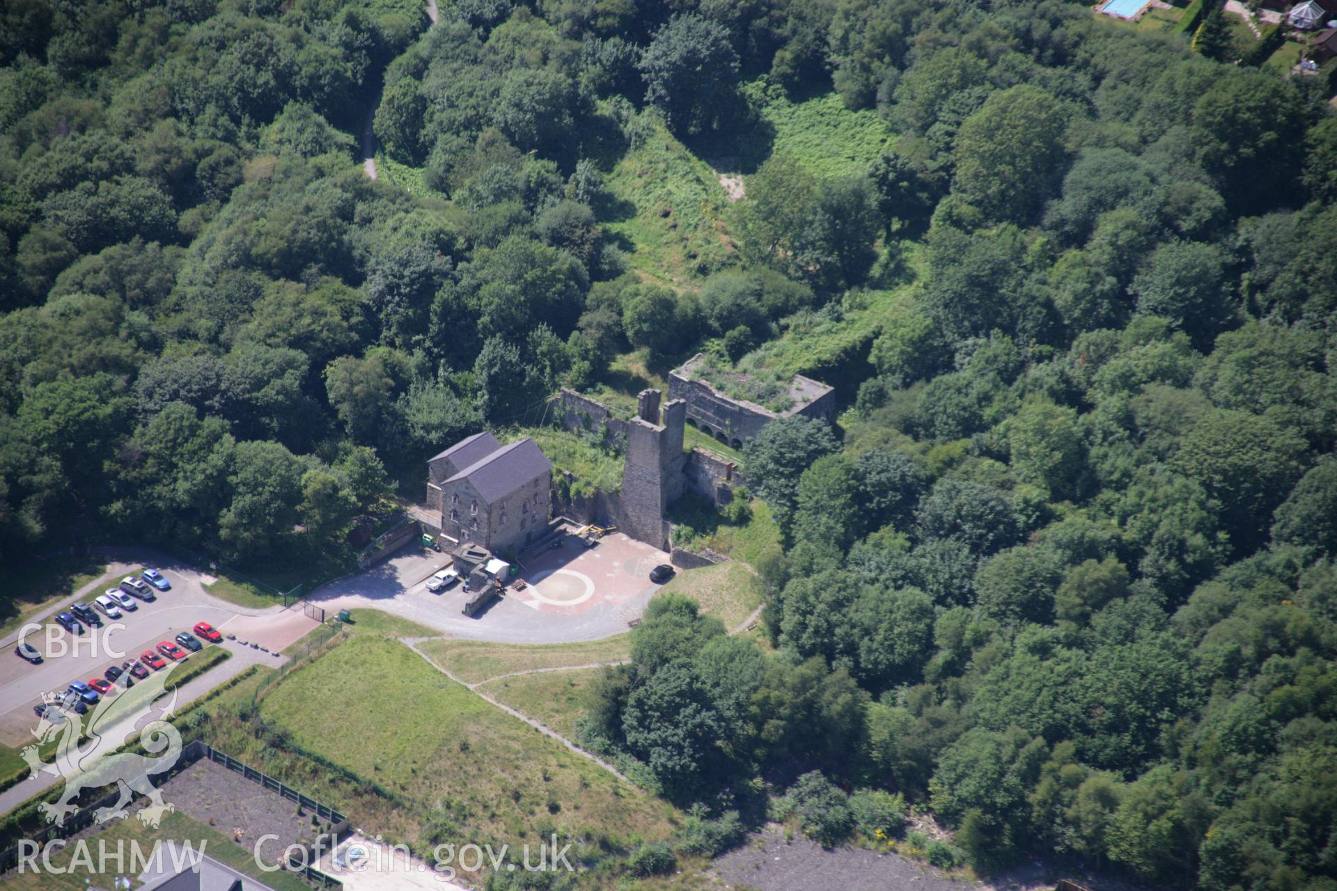 RCAHMW colour oblique aerial photograph of Tondu Ironworks. Taken on 24 July 2006 by Toby Driver.