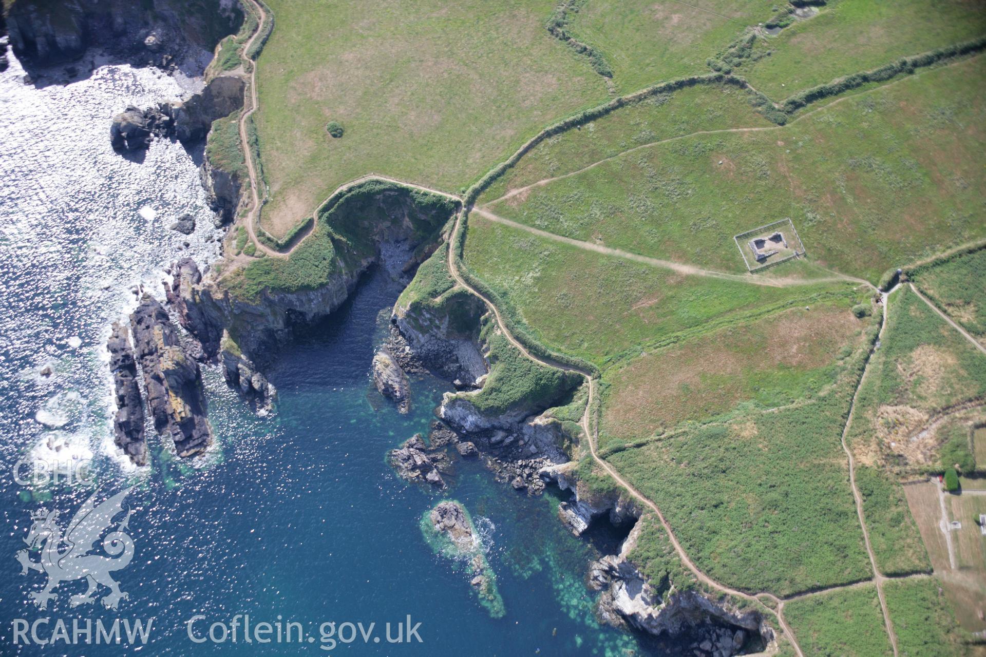 RCAHMW colour oblique aerial photograph of St Non's Chapel. Taken on 24 July 2006 by Toby Driver.