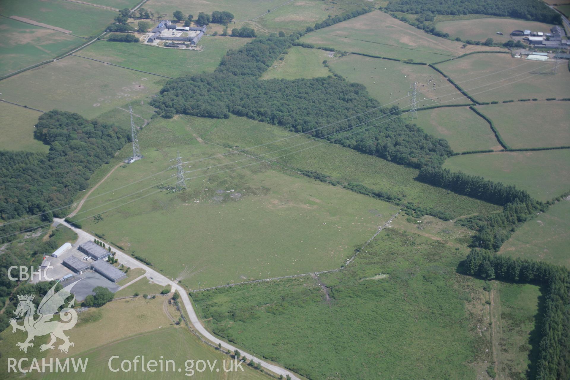 RCAHMW colour oblique aerial photograph of Roman road parchmarks Taken on 25 July 2006 by Toby Driver.