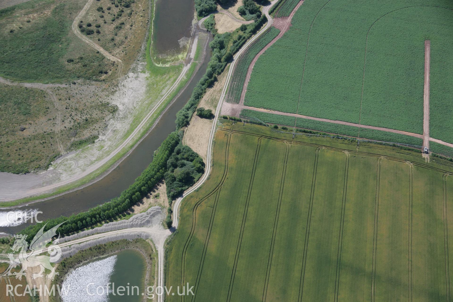 RCAHMW colour oblique aerial photograph of Llowes Motte. Taken on 13 July 2006 by Toby Driver.