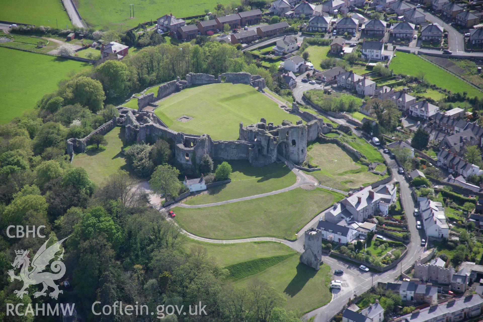 RCAHMW digital colour oblique photograph of Denbigh Upper Town from the north. Taken on 05/05/2006 by T.G. Driver.