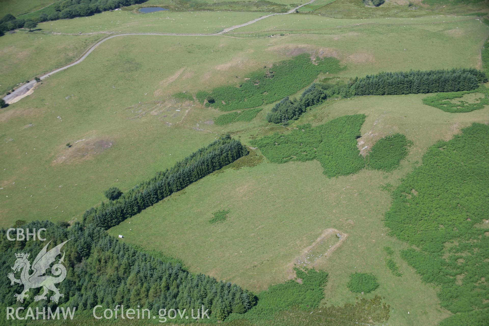 RCAHMW colour oblique aerial photograph of a sheepcote at Troed y Rhiw. Taken on 17 July 2006 by Toby Driver