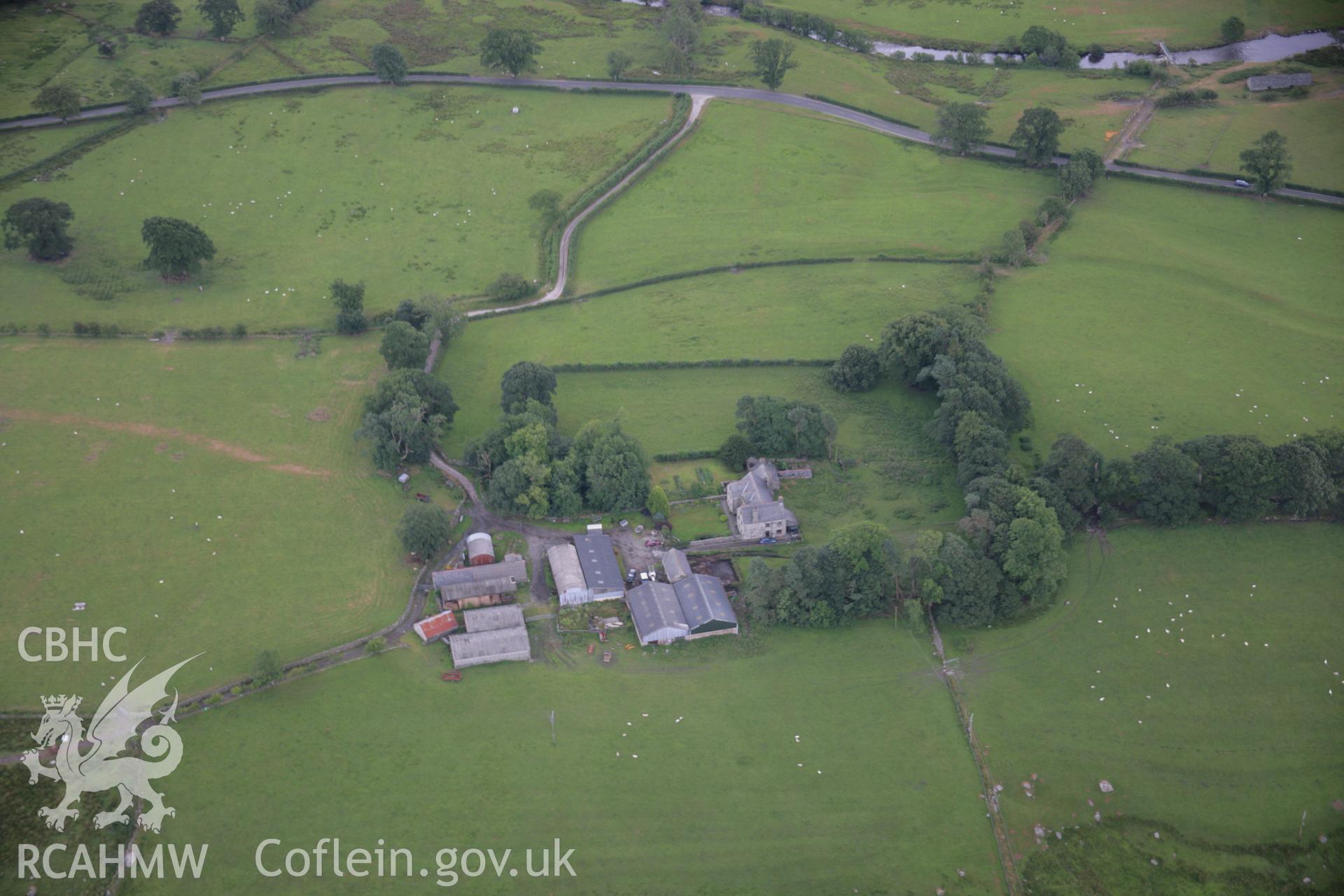 RCAHMW colour oblique aerial photograph of Caer Gai Roman Military Settlement. Taken on 31 July 2006 by Toby Driver.