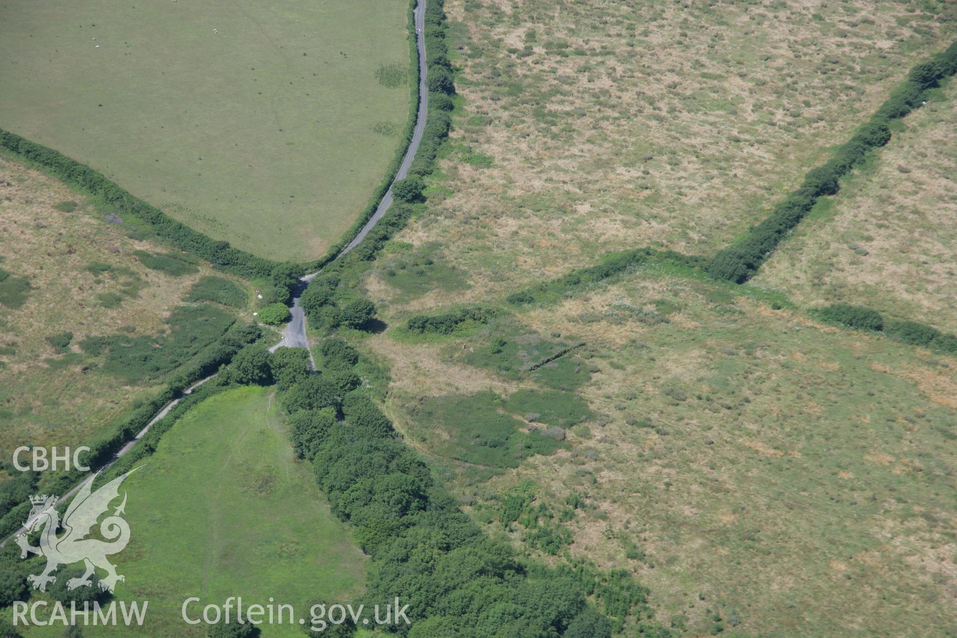 RCAHMW colour oblique aerial photograph of the possible site of St Cewydd's Church. Taken on 24 July 2006 by Toby Driver.