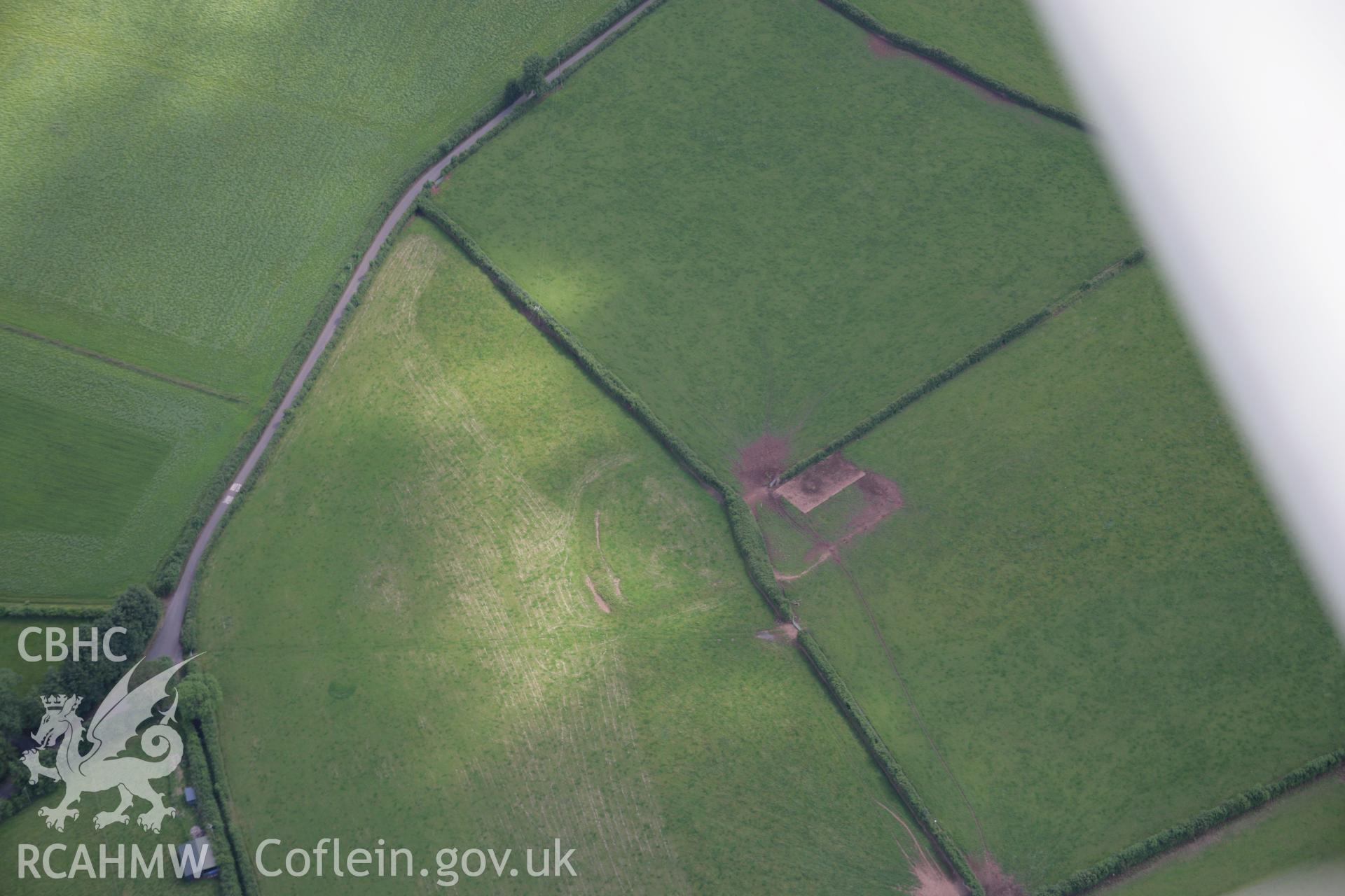 RCAHMW colour oblique aerial photograph of Cwmbrwyn Villa. Taken on 11 July 2006 by Toby Driver.