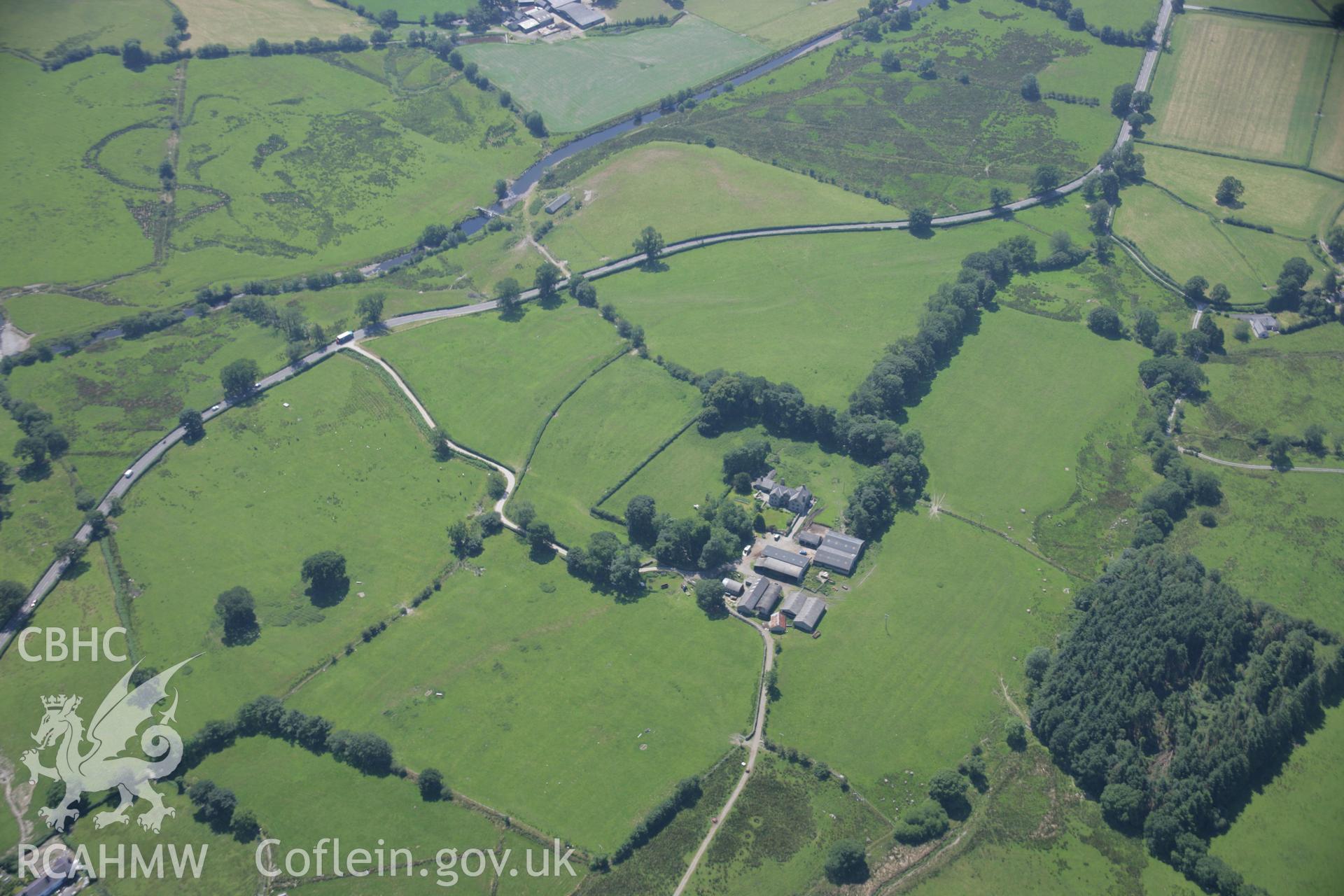 RCAHMW colour oblique aerial photograph of Caer Gai Roman Military Settlement. Taken on 18 July 2006 by Toby Driver.