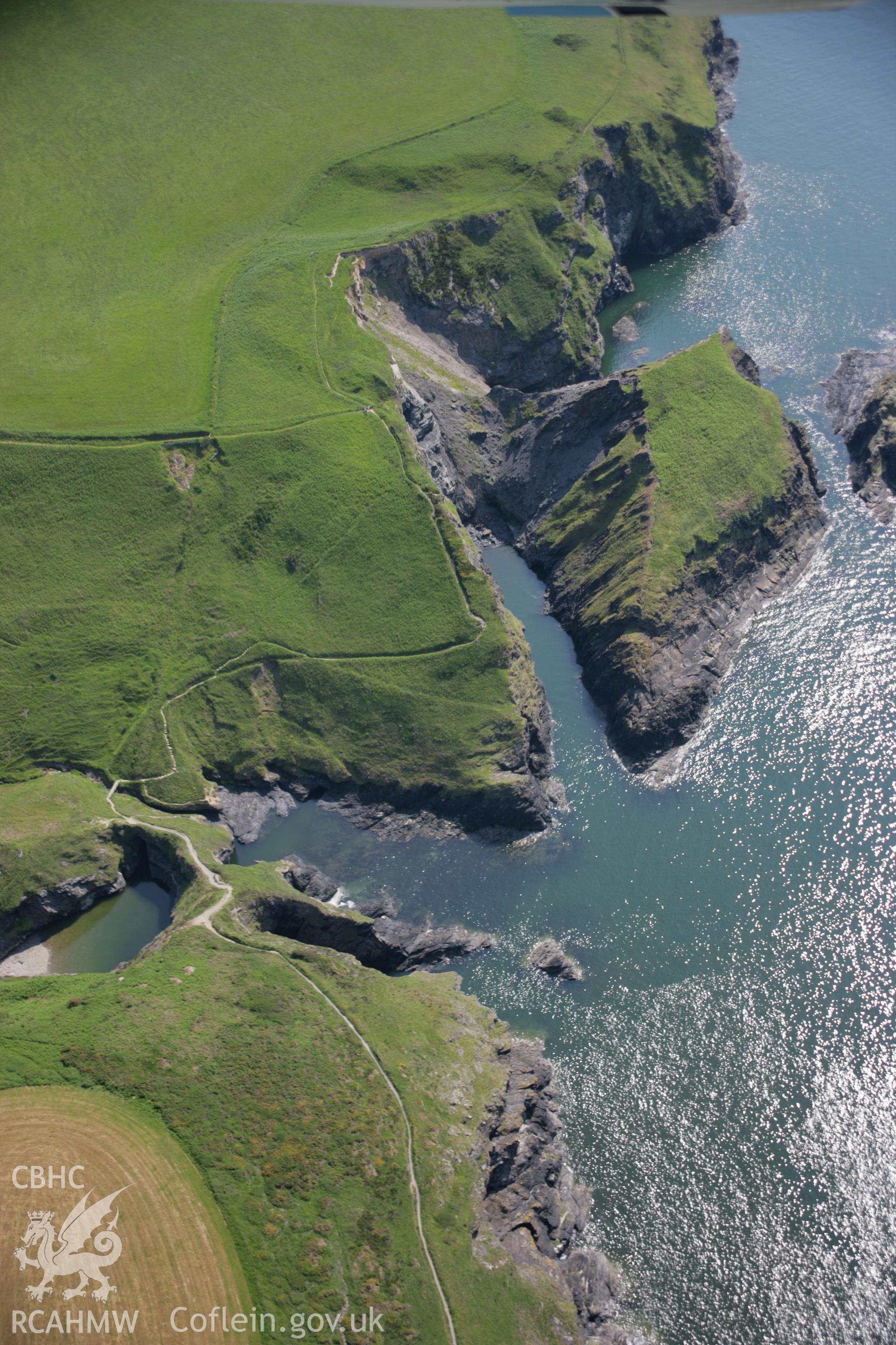 RCAHMW colour oblique aerial photograph of Castell Treruffydd from the north-east. Taken on 08 June 2006 by Toby Driver.