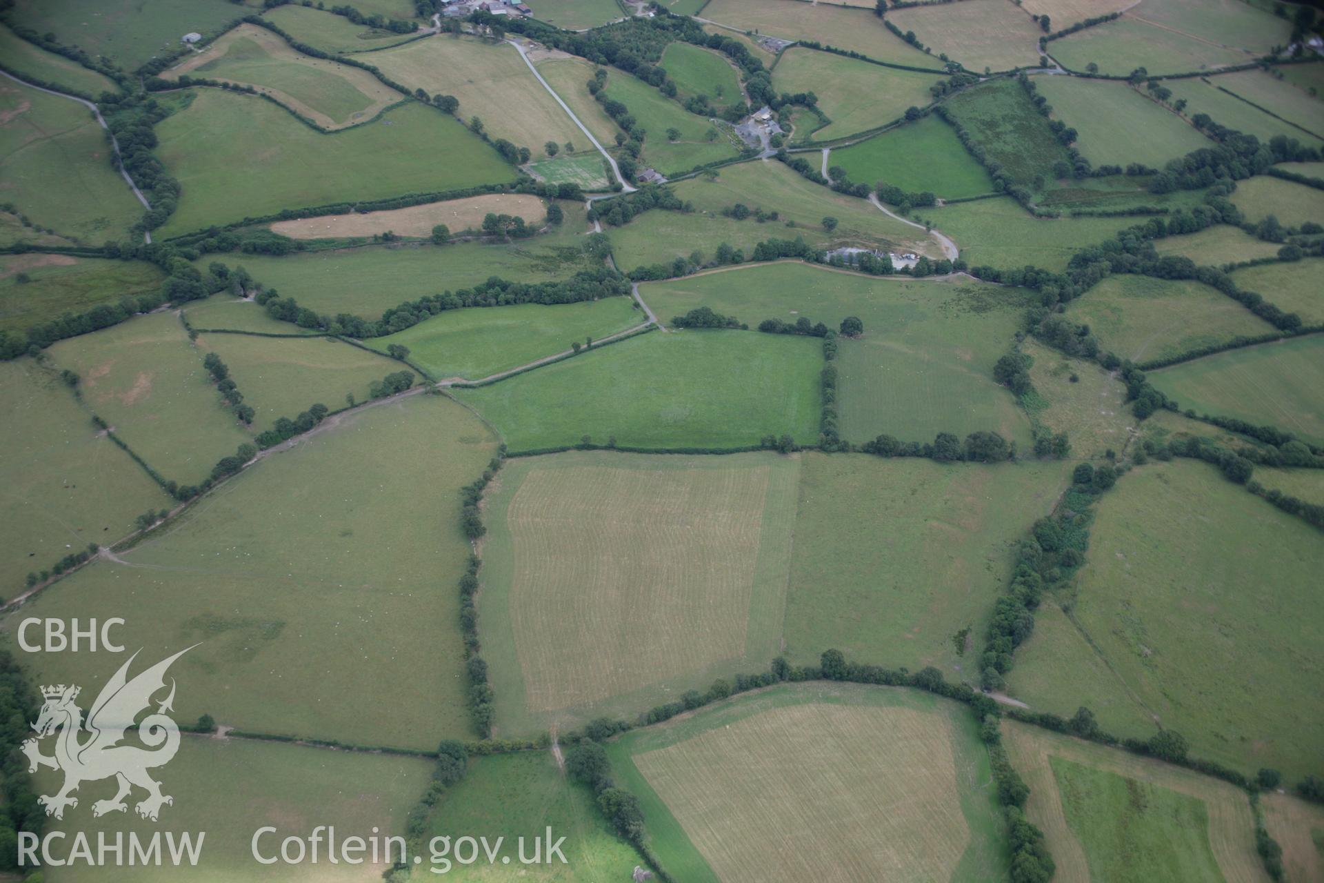 RCAHMW colour oblique aerial photograph of Nantmel Marching Camp. Taken on 27 July 2006 by Toby Driver.