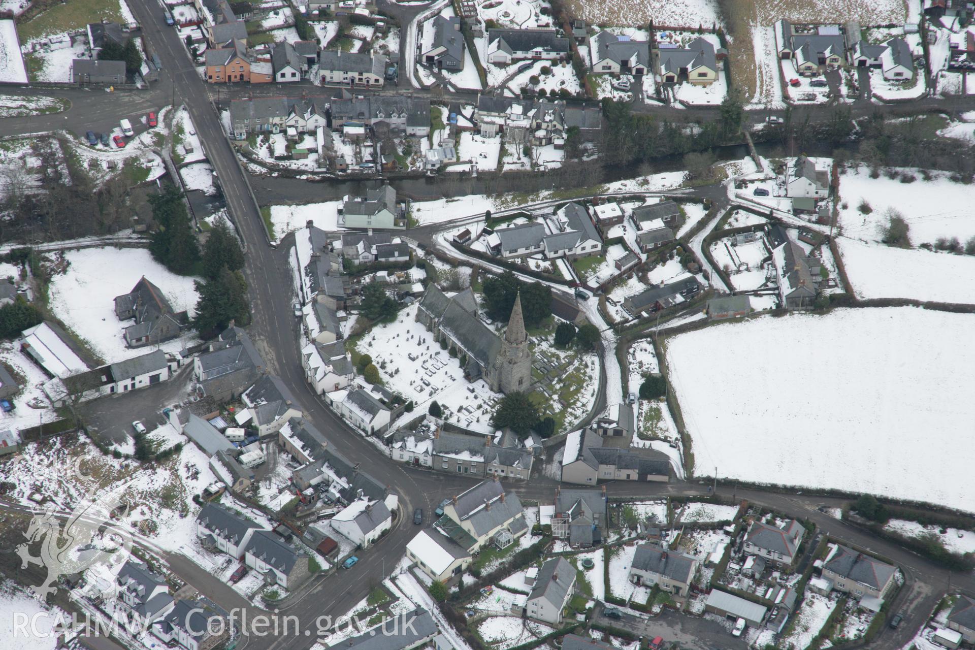 RCAHMW colour oblique aerial photograph of St Trillo's, Llandrillo-Yn-Endeirnion, from the north-west. Taken on 06 March 2006 by Toby Driver.