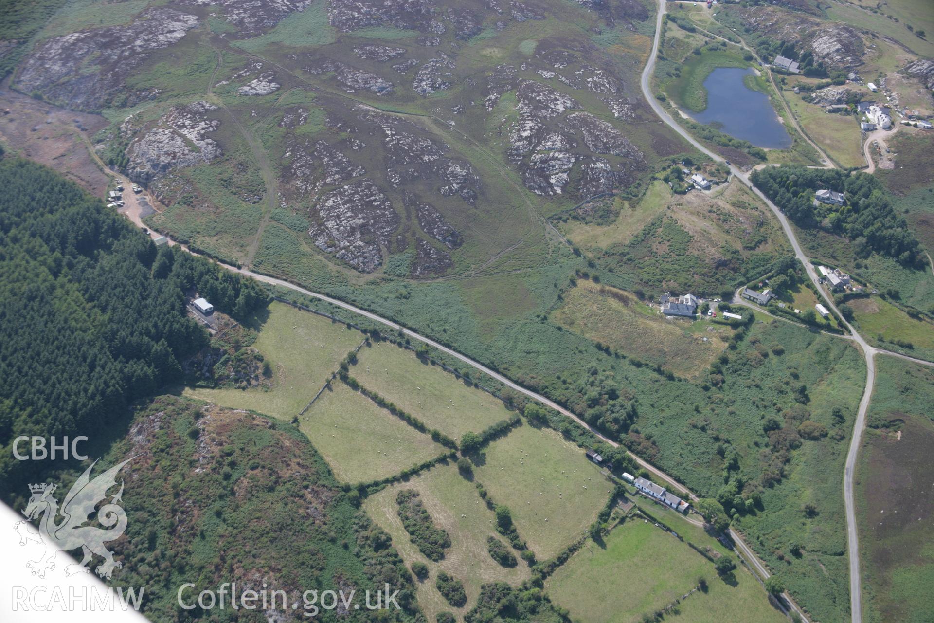 RCAHMW colour oblique aerial photograph of Bodafon Mountain Settlement Features I. Taken on 14 August 2006 by Toby Driver.