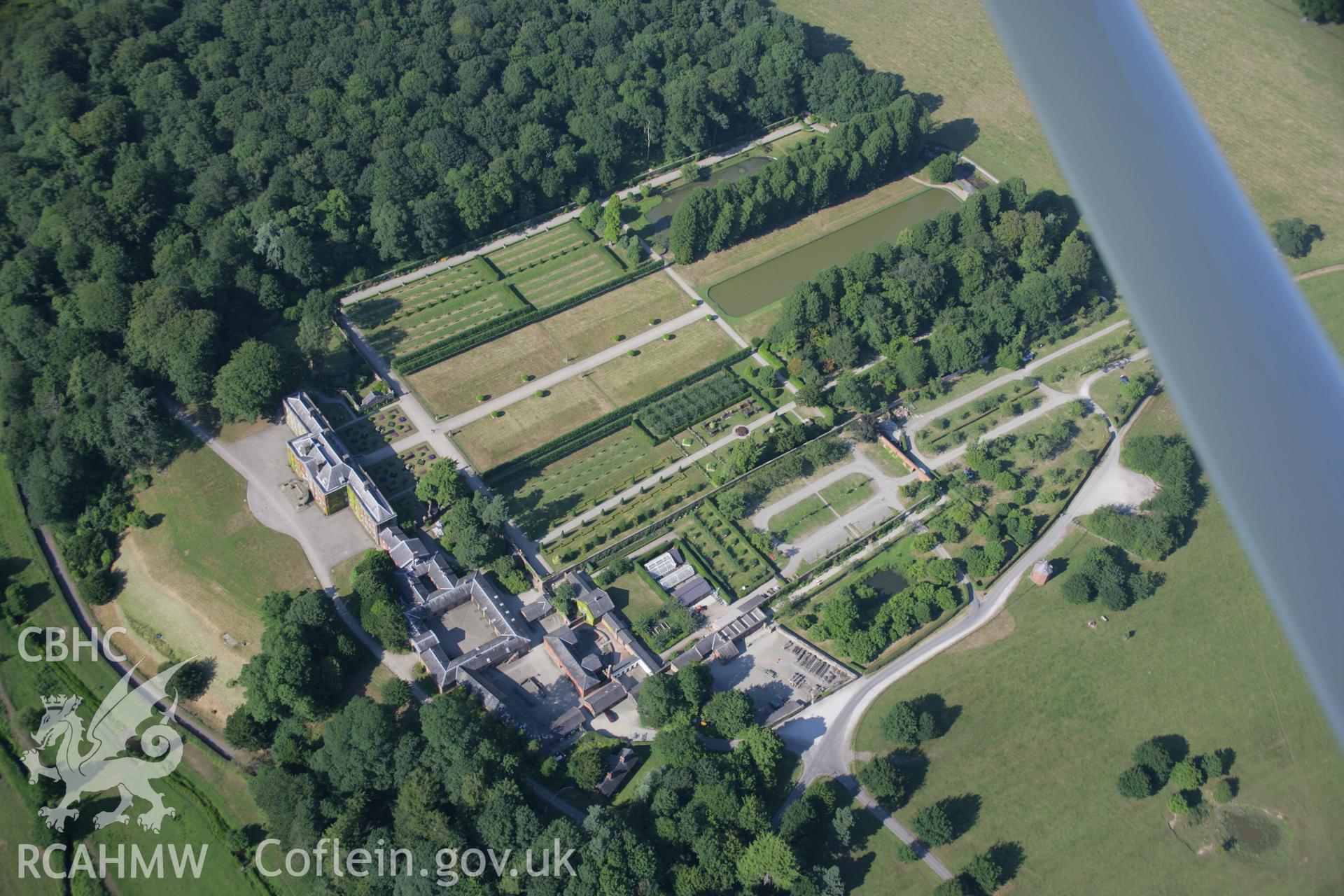 RCAHMW colour oblique aerial photograph of a section of Wat's Dyke extending from Erddig Park to Middle Sontley. Taken on 17 July 2006 by Toby Driver.