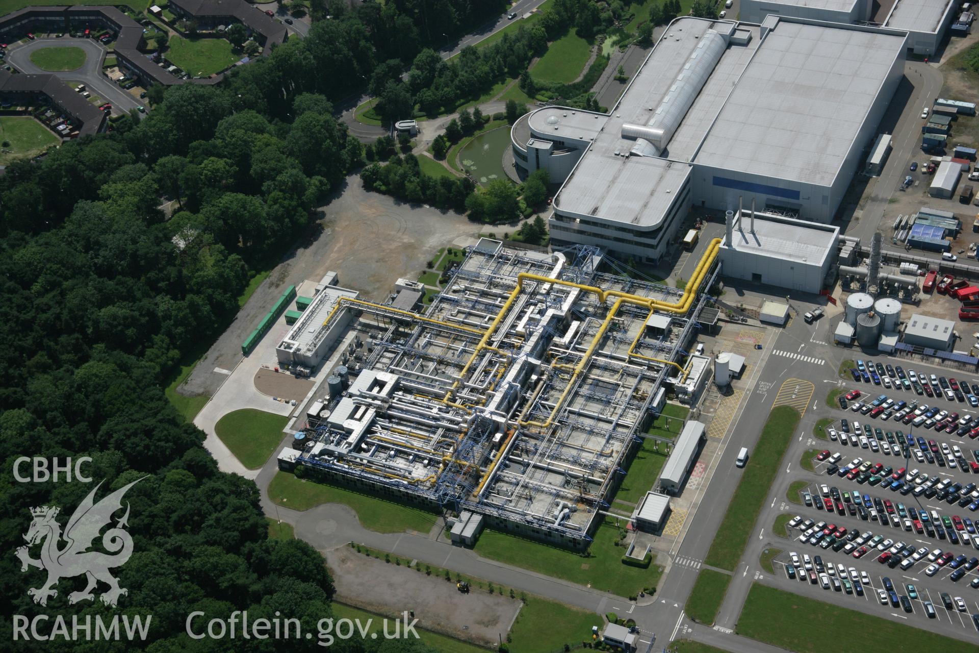 RCAHMW colour oblique photograph of Inmos Factory, Newport. Taken by Toby Driver on 29/06/2006.