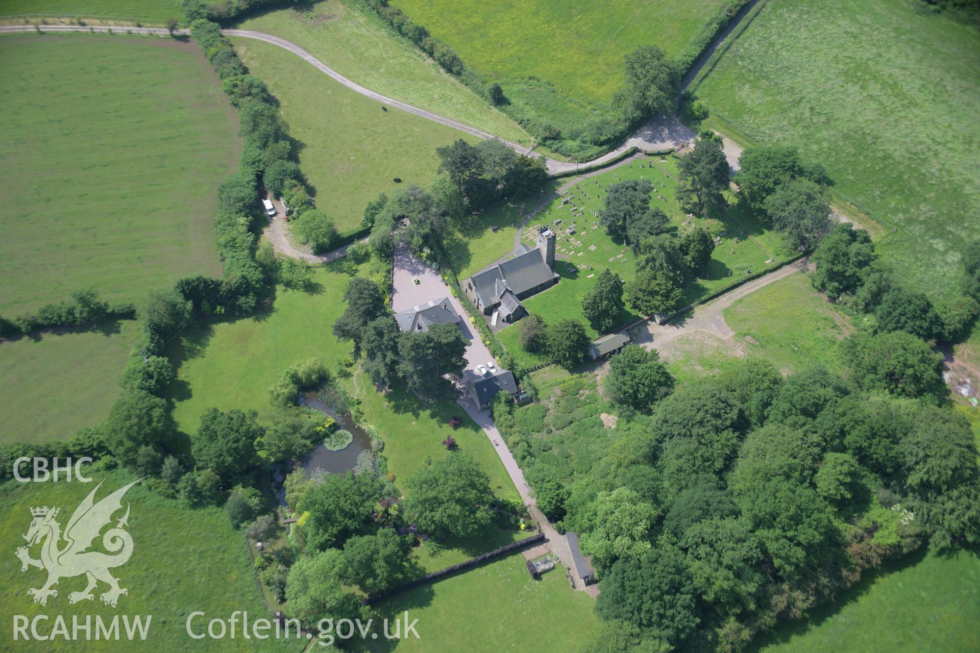 RCAHMW colour oblique aerial photograph of St Mary, Panteg, from the north-east. Taken on 09 June 2006 by Toby Driver.