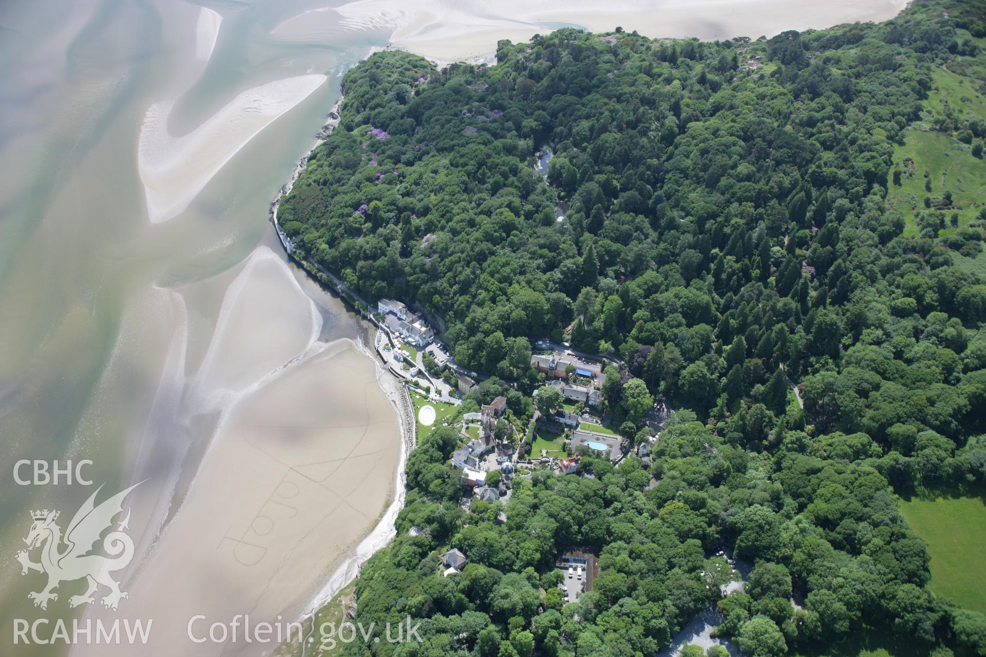 RCAHMW colour oblique aerial photograph of Portmeirion from the north-east. Taken on 14 June 2006 by Toby Driver.