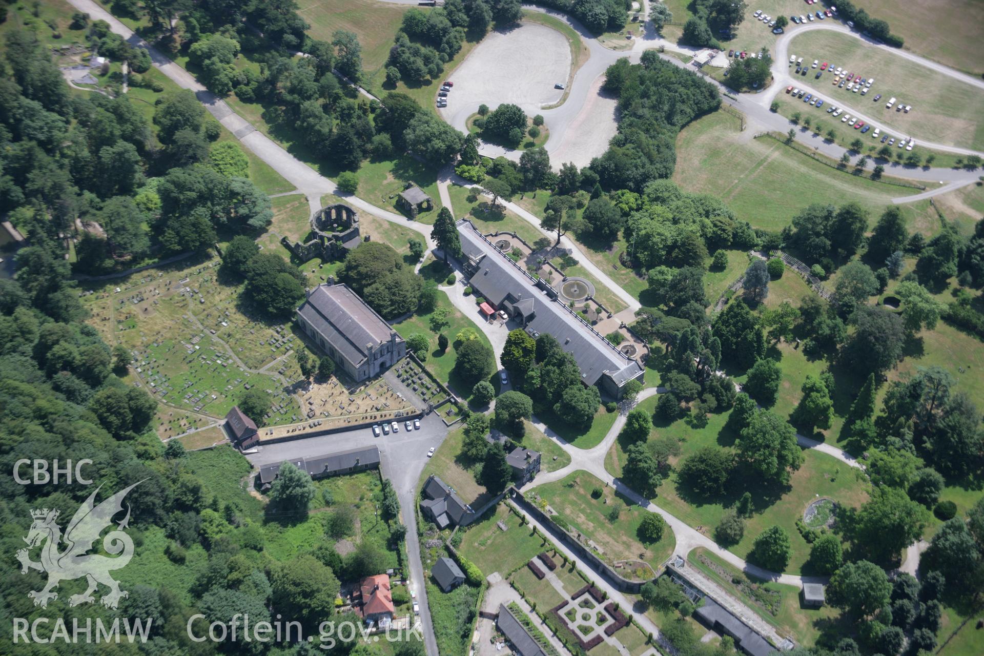 RCAHMW colour oblique aerial photograph of Margam Abbey. Taken on 24 July 2006 by Toby Driver.