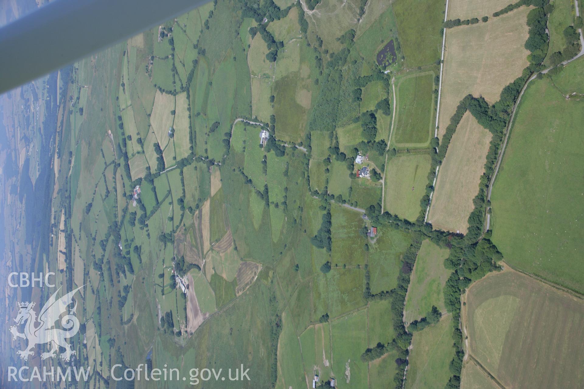 RCAHMW colour oblique aerial photograph of Sarn Helen Roman Road section at Rhyd Fudr. Taken on 17 July 2006 by Toby Driver.