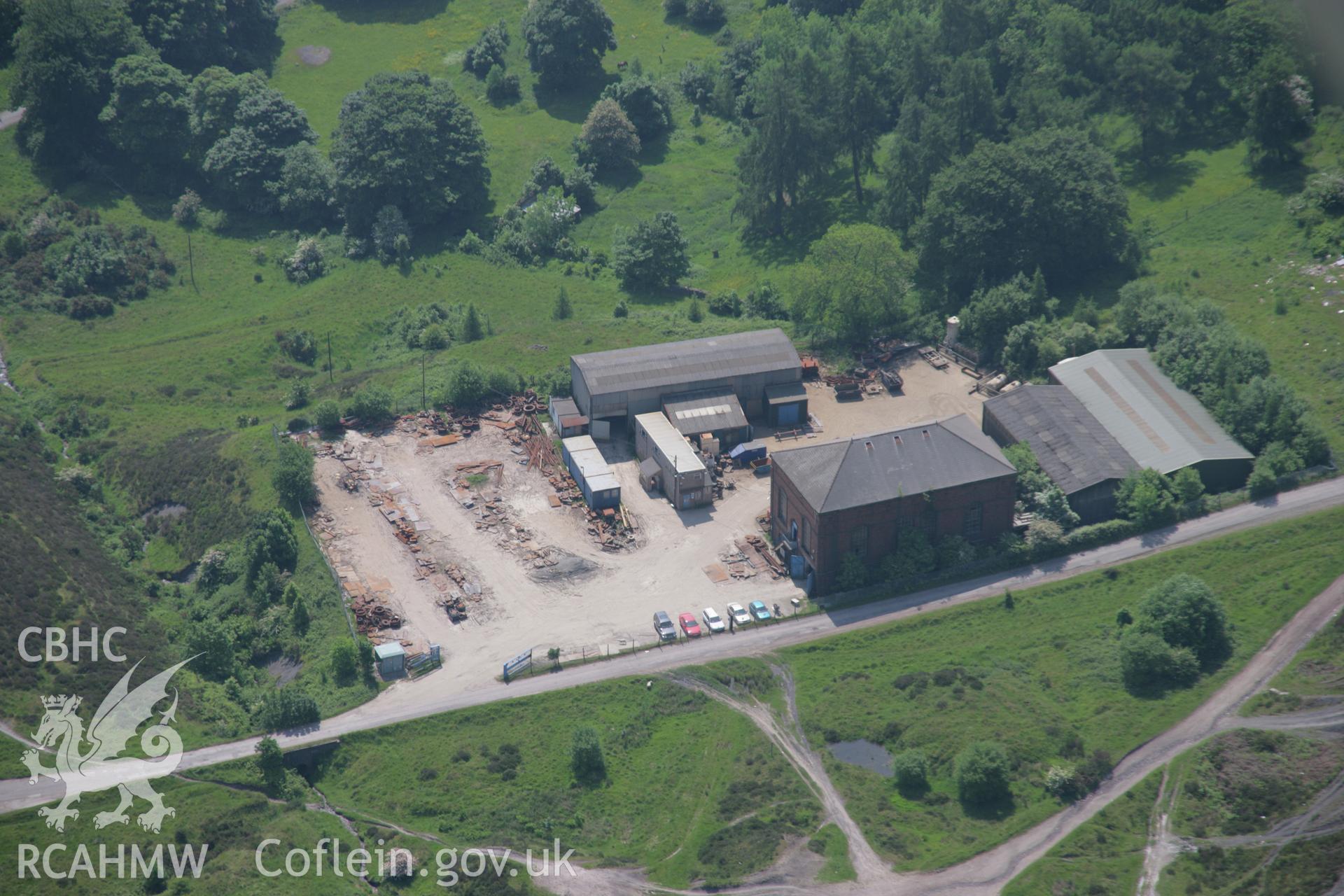 RCAHMW colour oblique aerial photograph of Lower Navigation Colliery Engine House, viewed from the north-west. Taken on 09 June 2006 by Toby Driver.