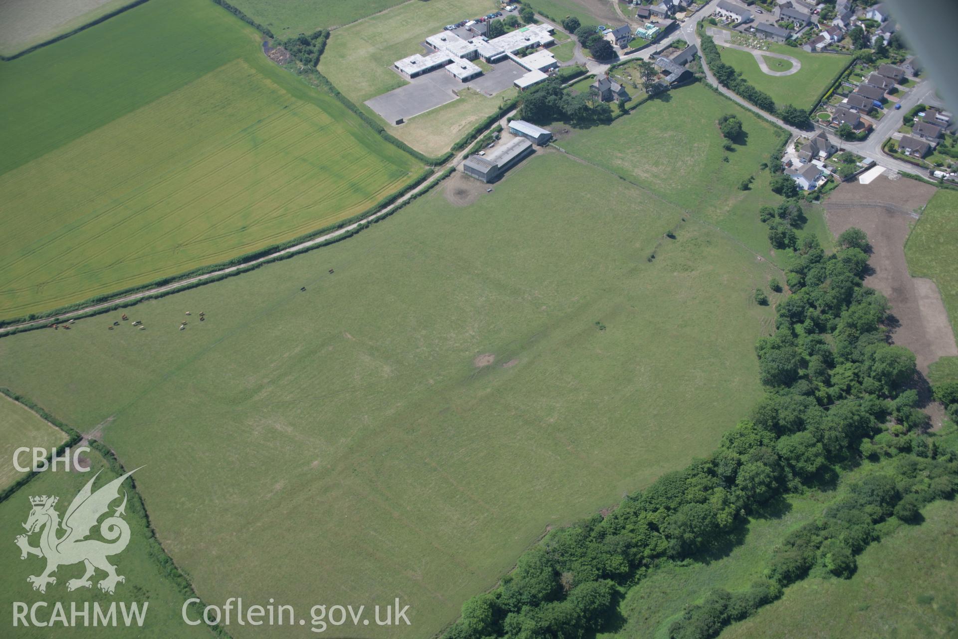 RCAHMW colour oblique photograph of Deserted rural settlement north-east of Rock Farm. Taken by Toby Driver on 29/06/2006.